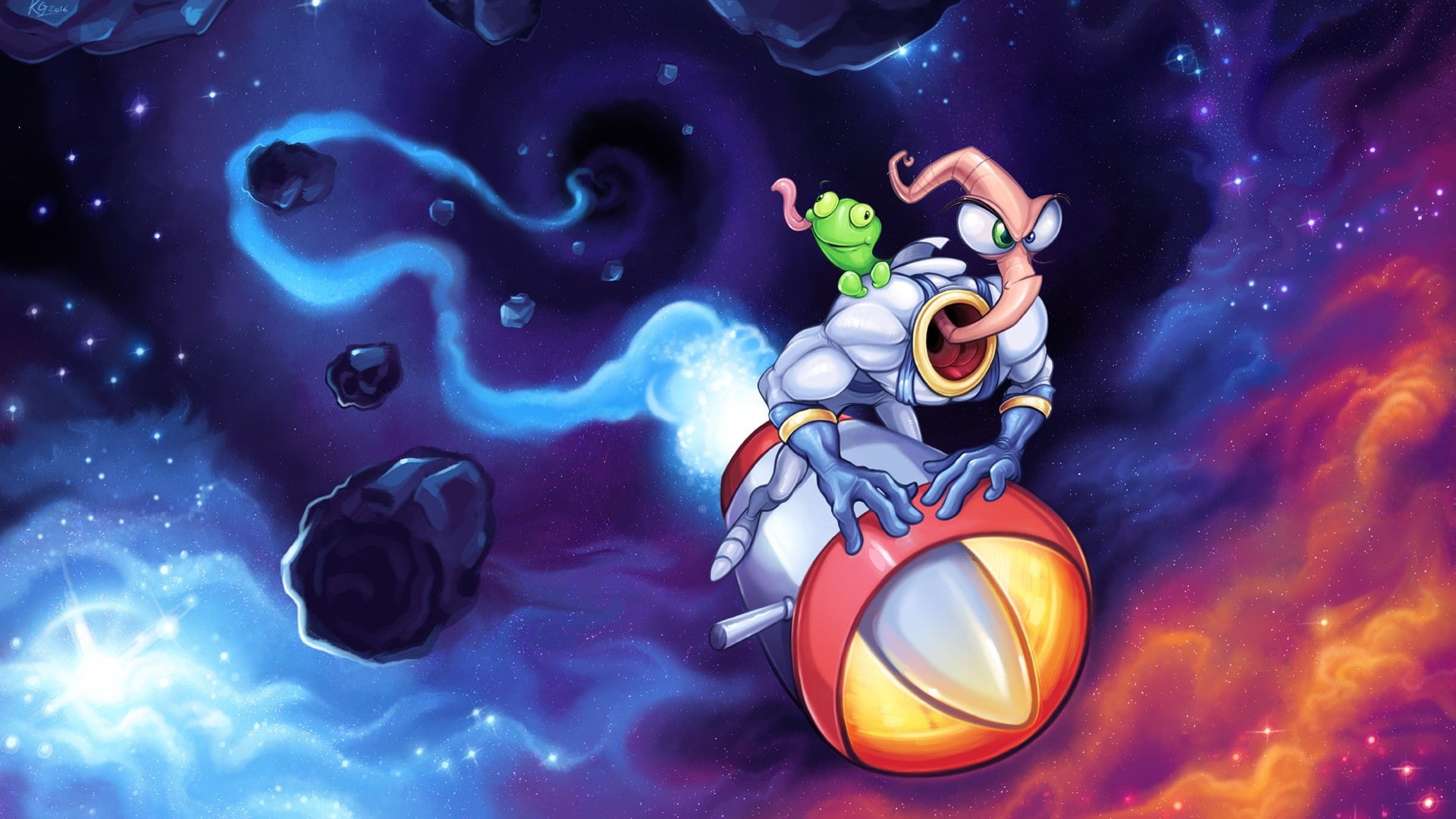1080P, video games, space, Earthworm Jim, HD Wallpaper