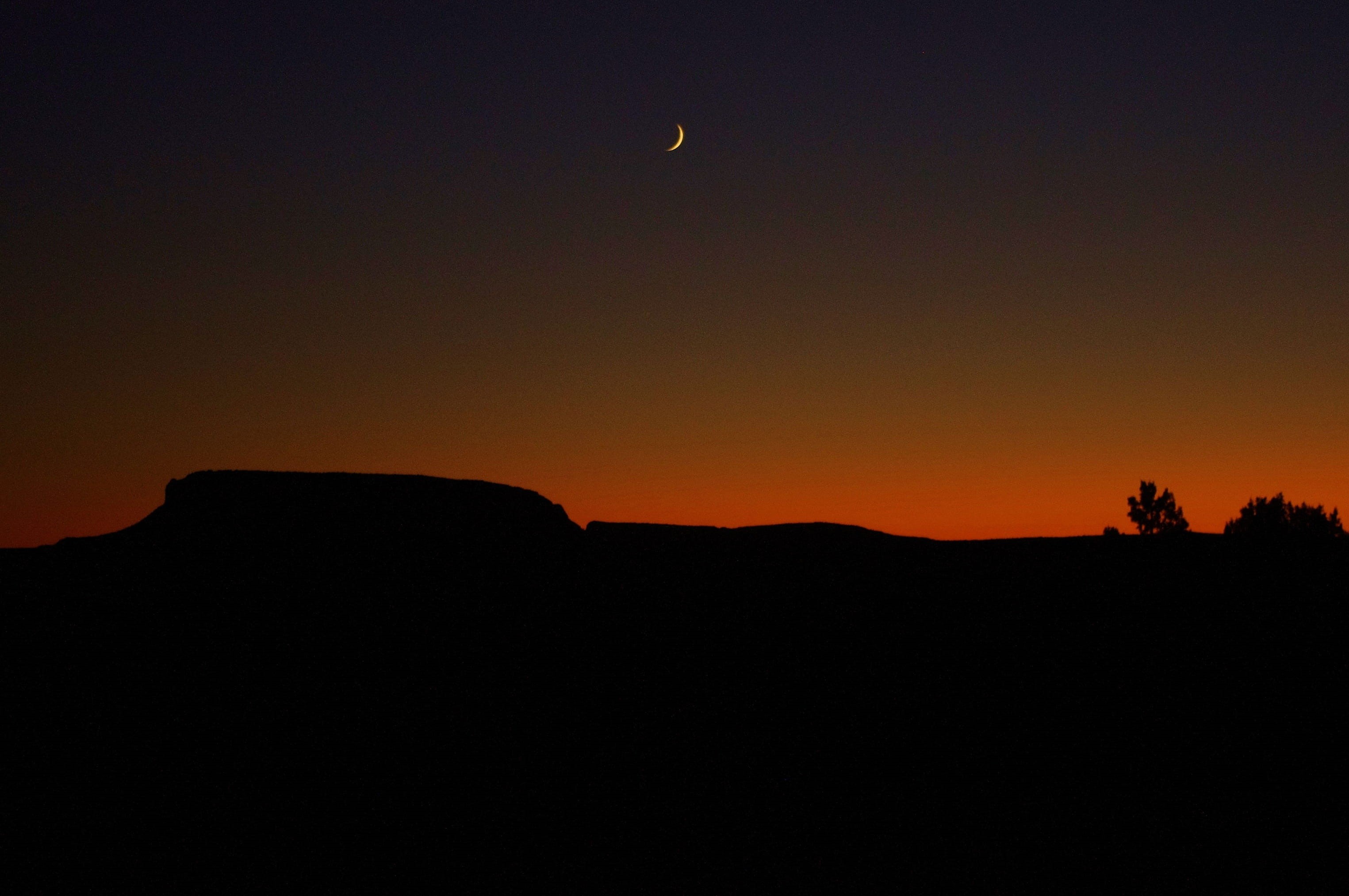 environment, dark, dusk, astronomy, landscape, evening, mood, 2K, sundown, red, afterglow, beauty in nature, orange, horizon, dawn, colorful, orange color, HD Wallpaper