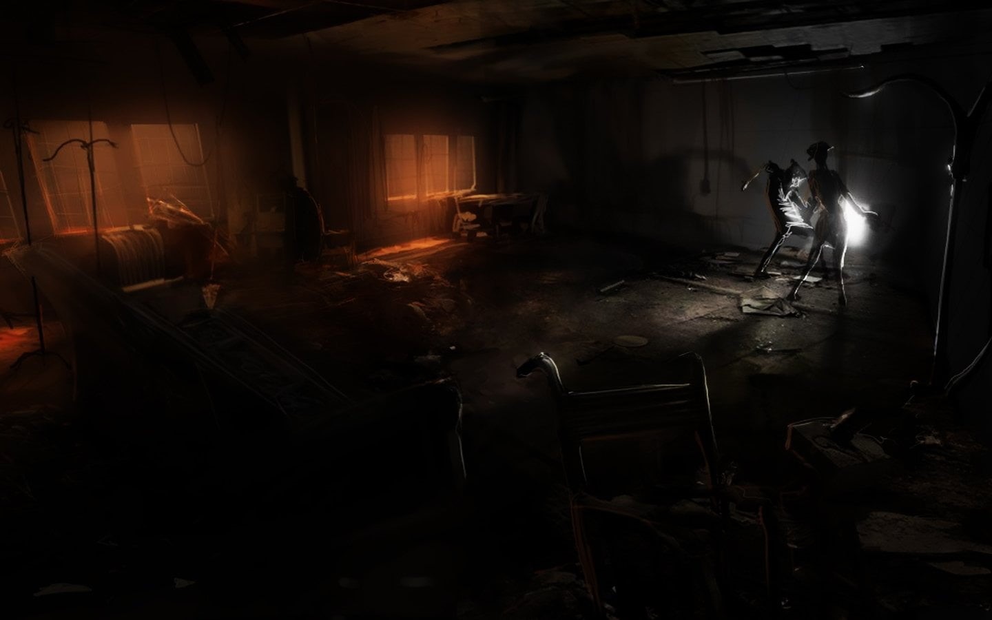 black, abandoned, building, built structure, digital, real people, industry, burning, domestic room, occupation, people, ruined, indoors, run-down, HD Wallpaper