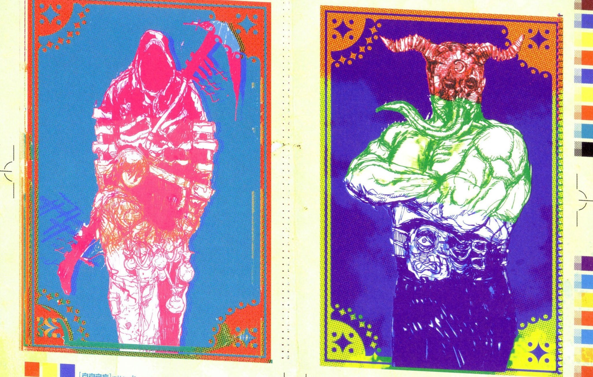 human representation, art and craft, indoors, close-up, 1080P, paint, multi colored, craft, creativity, architecture, wall - building feature, manga dorohedoro scans, HD Wallpaper