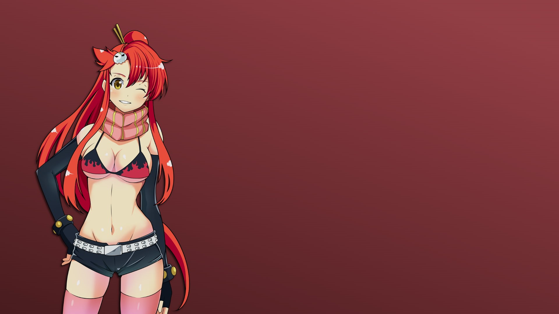 copy space, one person, three quarter length, red, holiday, colored background, figurine, clothing, 1080P, festival, representation, human representation, HD Wallpaper