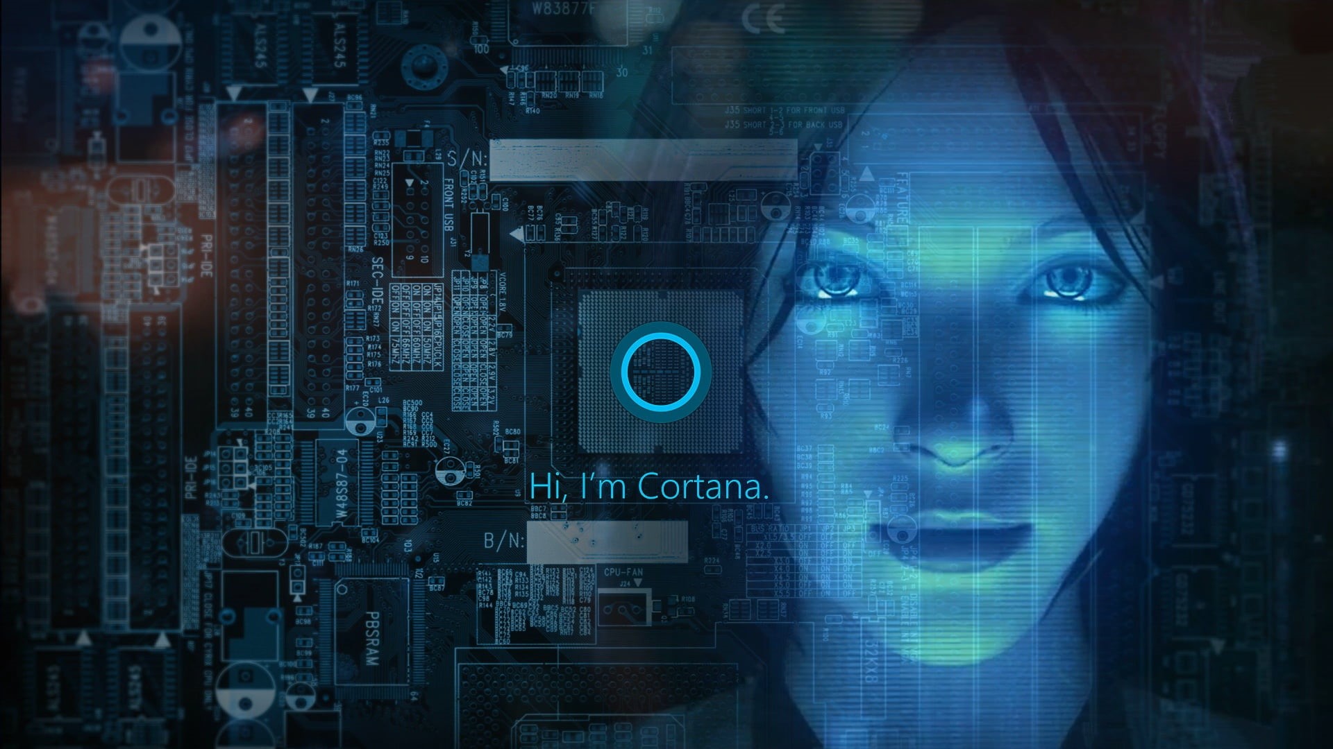 1080P, Windows 10, Cortana, girl, windows, HD Wallpaper