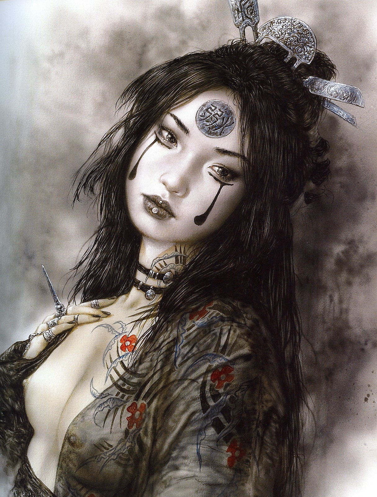 moons, space, hd, Luis Royo, 720P, moon, luis, dead, art, royo, x, artistic, Phone HD Wallpaper