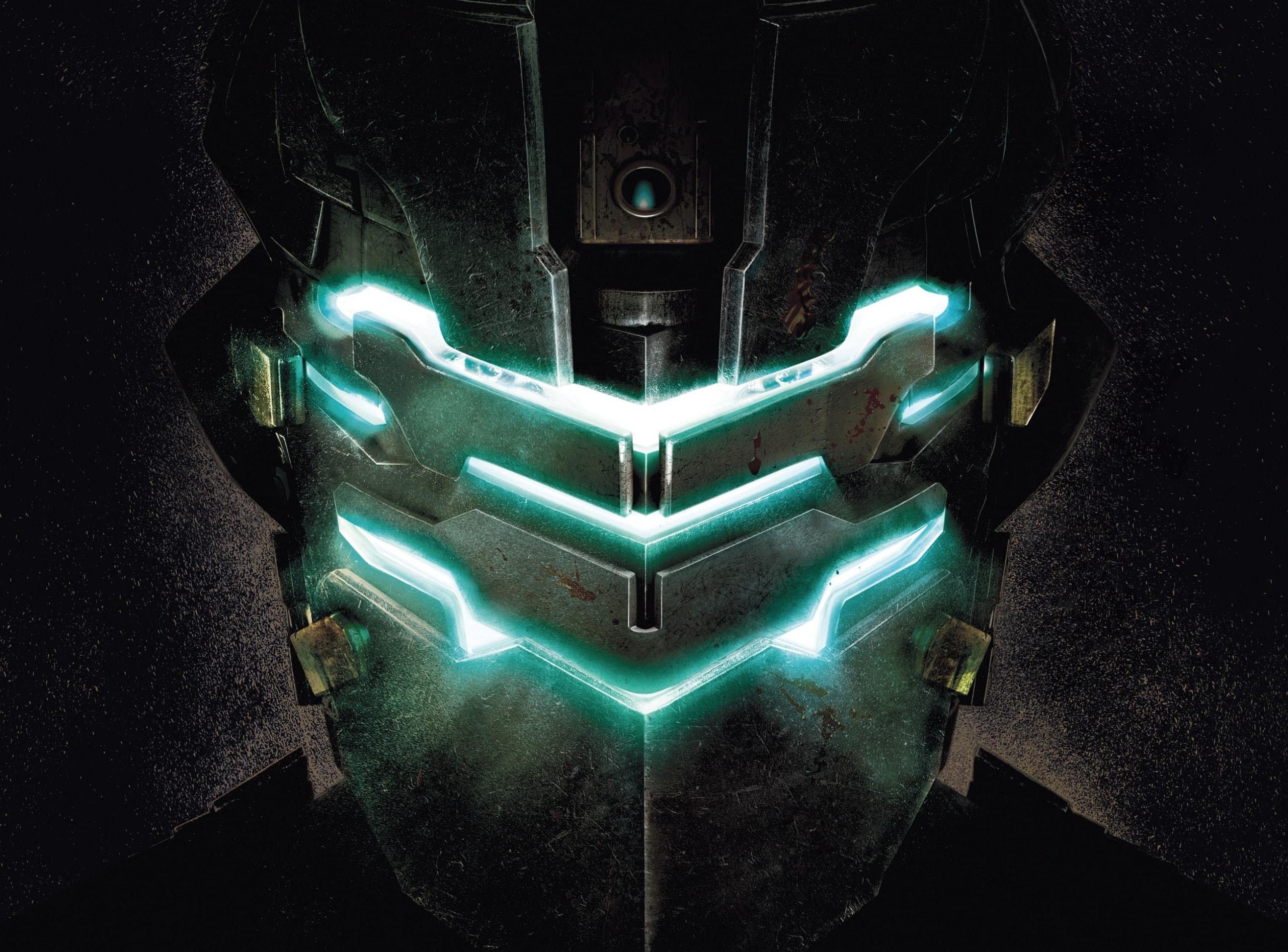 Dead Space, light - natural phenomenon, green, electric lamp, electric light, helmet, design, indoors, wall - building feature, glowing, turquoise colored, HD Wallpaper