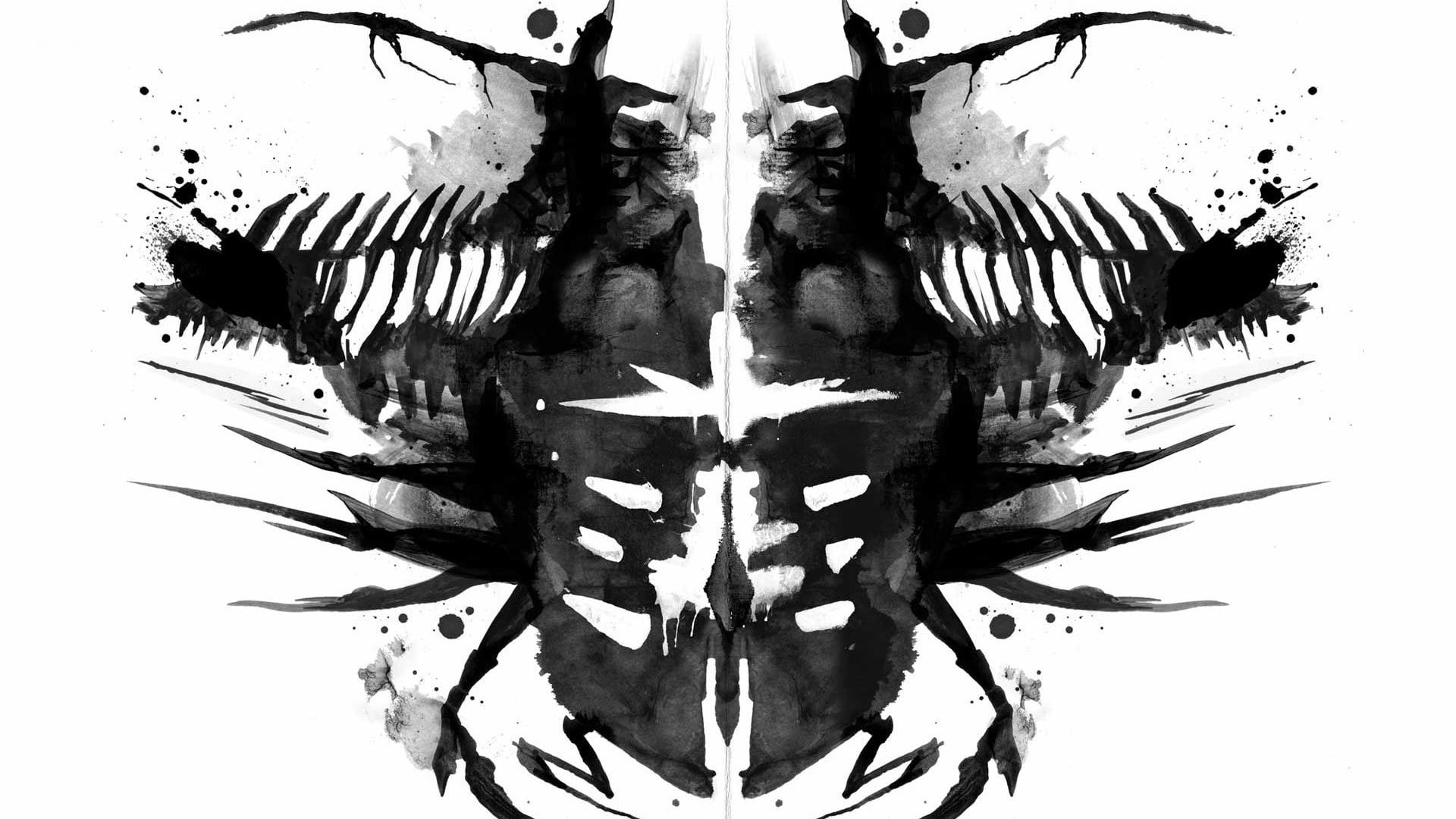 video games dead space isaac clarke artwork rorschach test, white background, studio shot, paper, symmetry, indoors, pattern, close-up, design, creativity, HD Wallpaper
