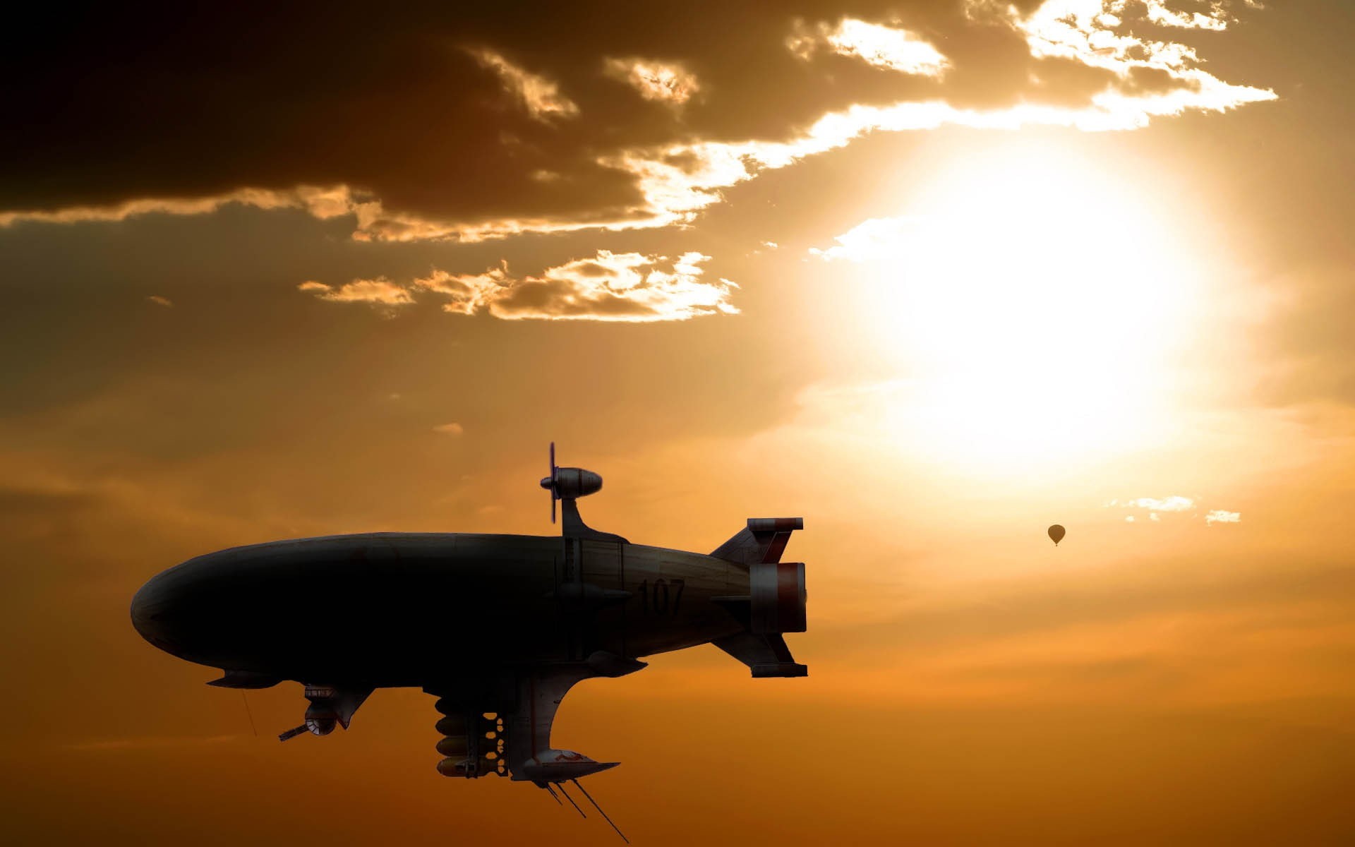 digital art, 1080P, Command And Conquer, Kirov Airship, Red Alert 2, HD Wallpaper