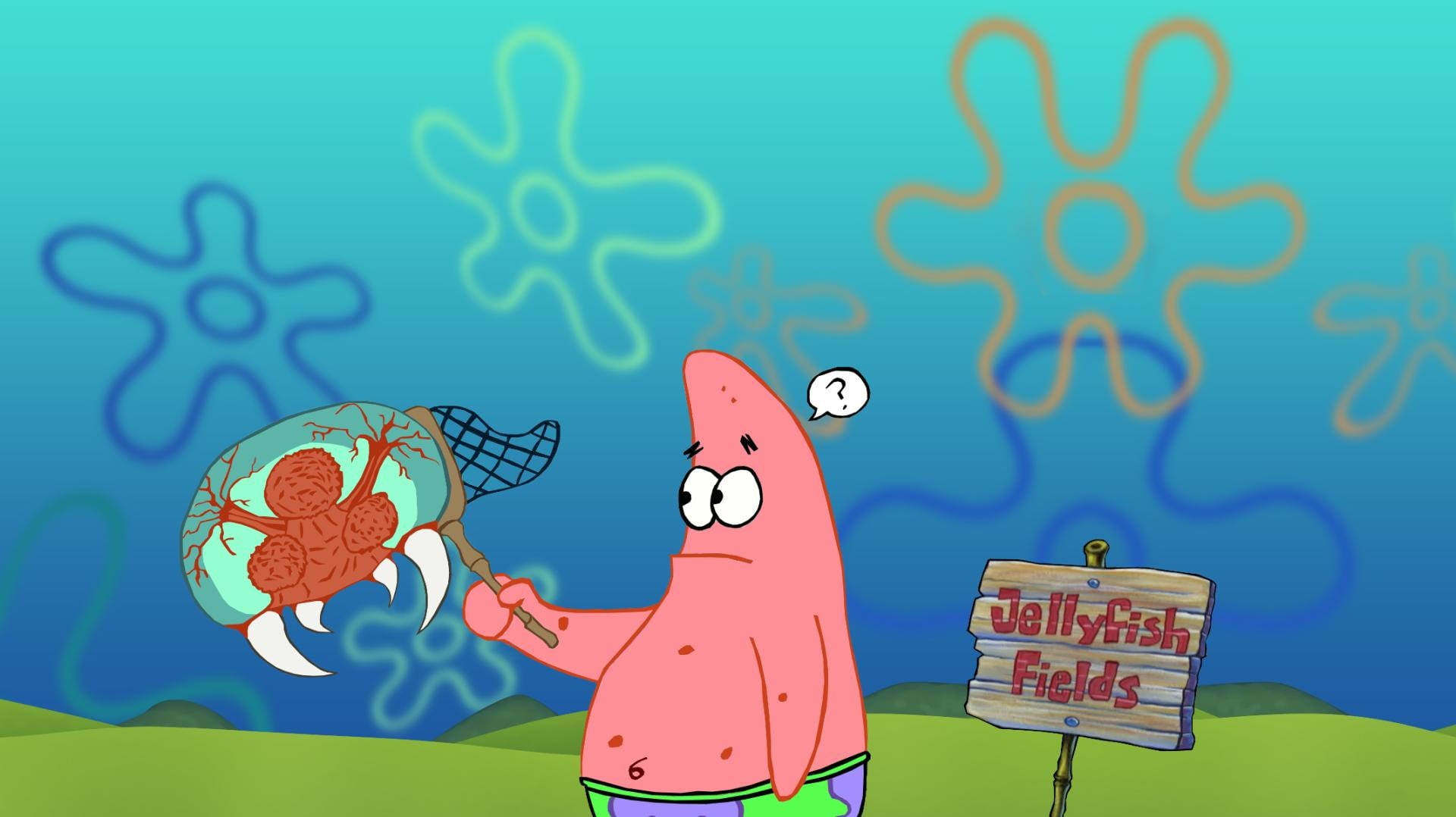 1080P, squarepants, patrick, spongebob, metroid, HD Wallpaper