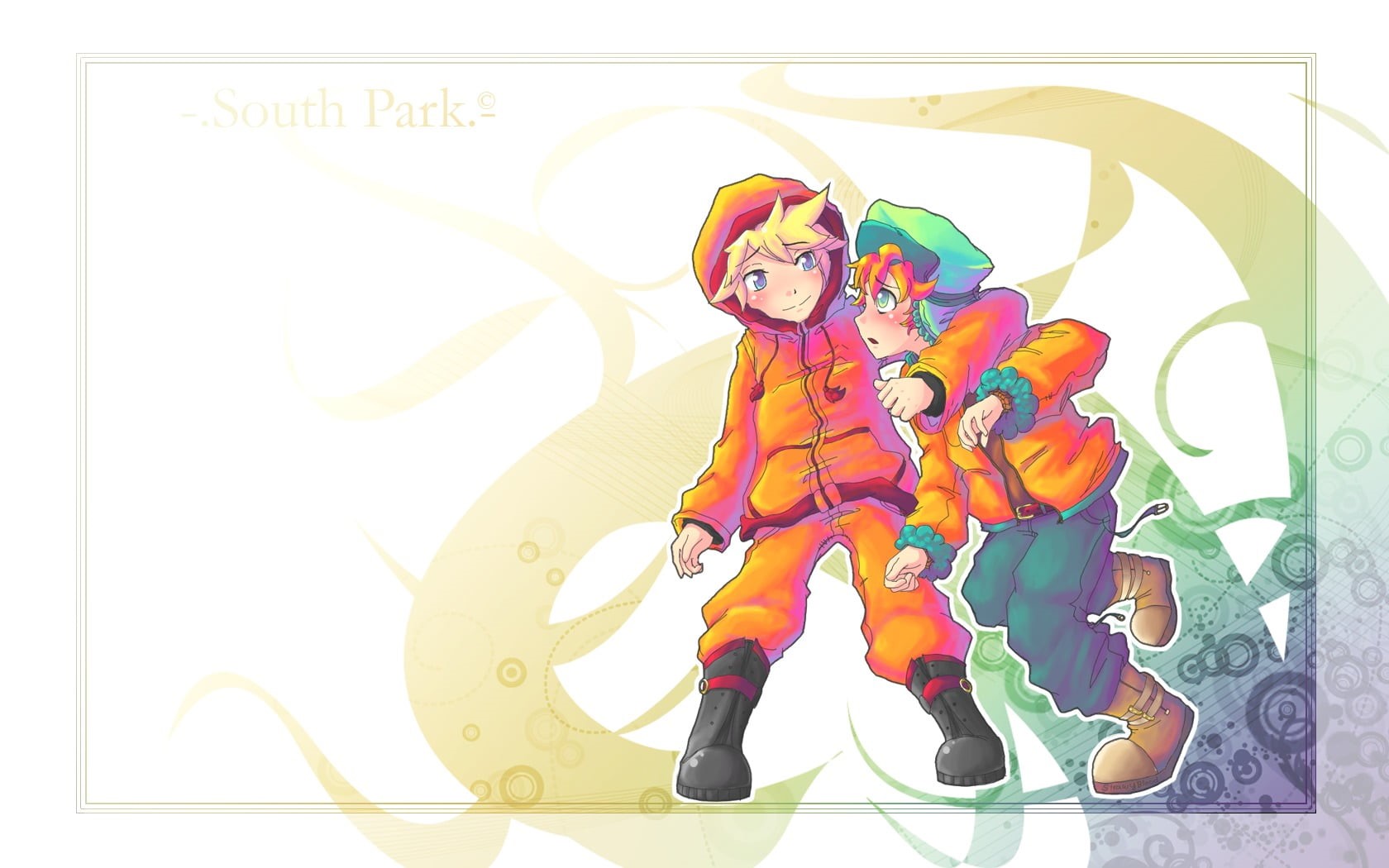 representation, text, people, standing, Kenny McCormick, real people, full length, human representation, child, creativity, 720P, front view, auto post production filter, HD Wallpaper
