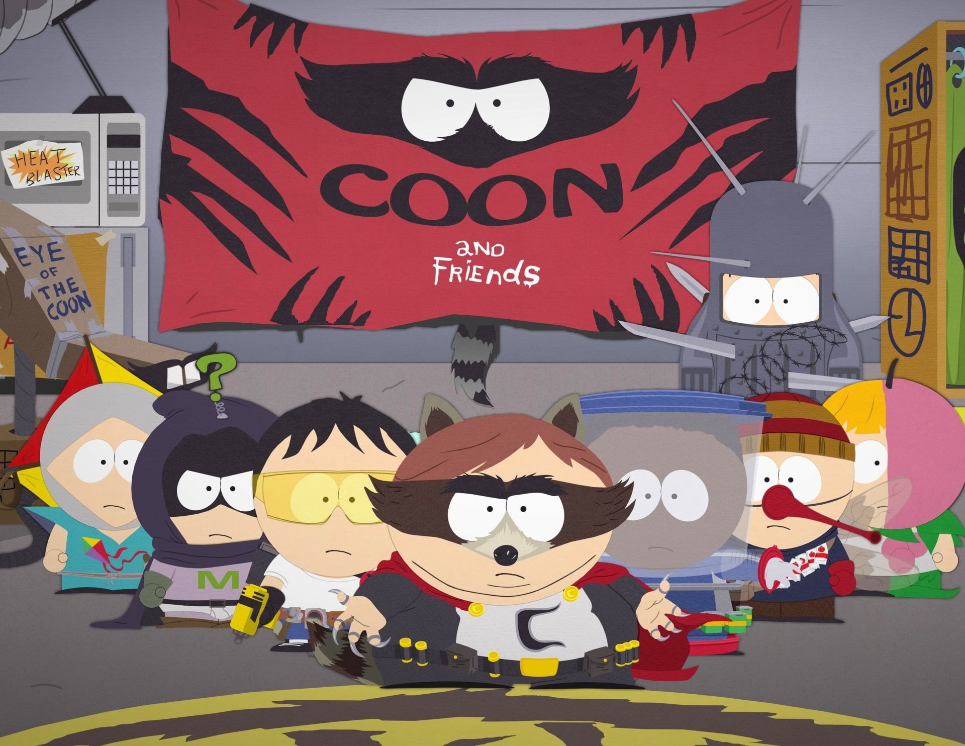 text, creativity, panda - animal, cartoon, Token Black, animal wildlife, sign, South Park, 1080P, representation, human representation, Kenny McCormick, HD Wallpaper