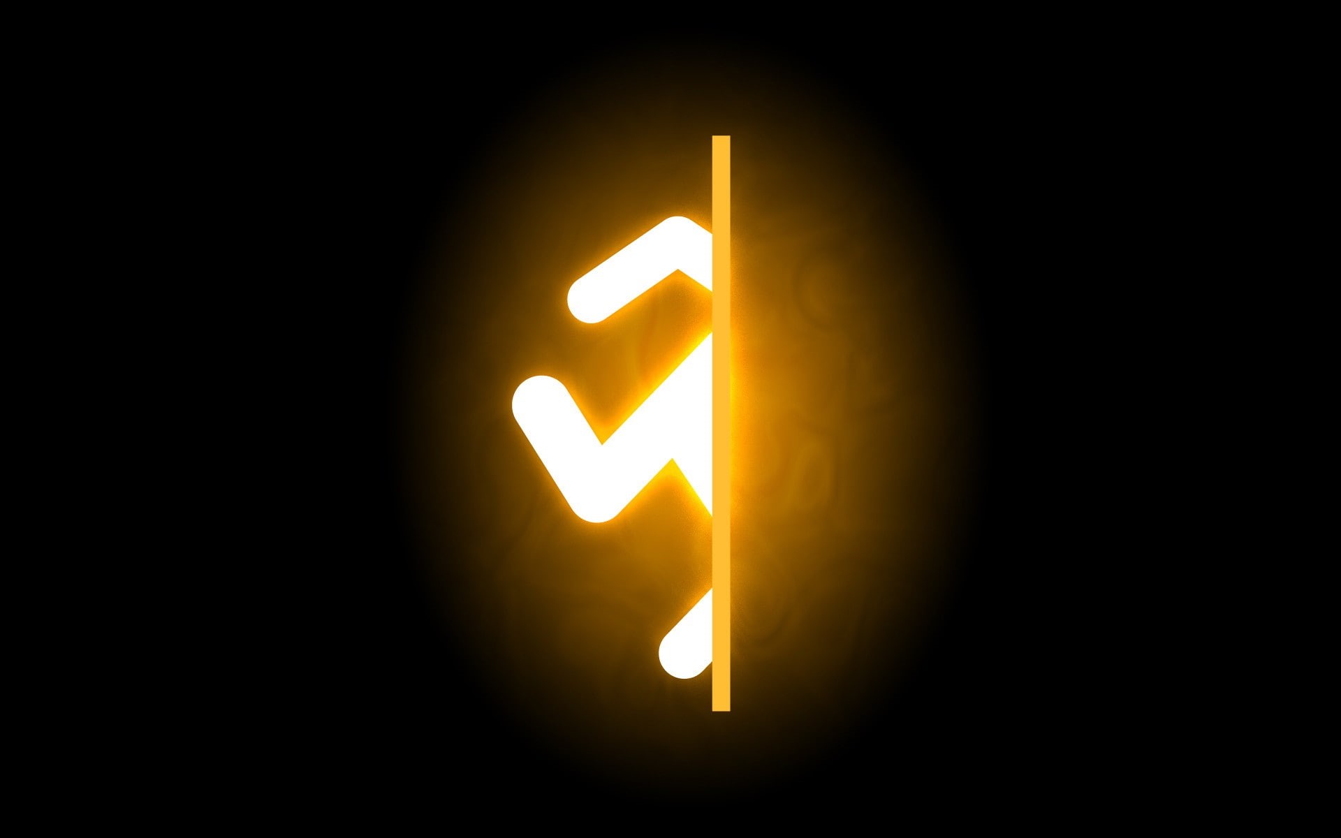 1080P, orange, Portal (game), HD Wallpaper