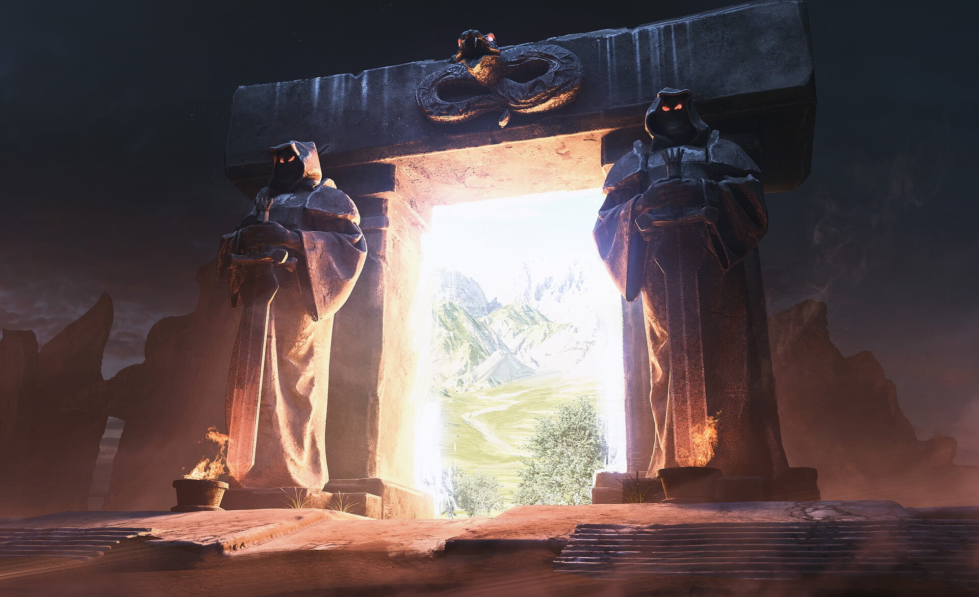Portal, 1080P, Warcraft, World Of Warcraft, Statue, HD Wallpaper