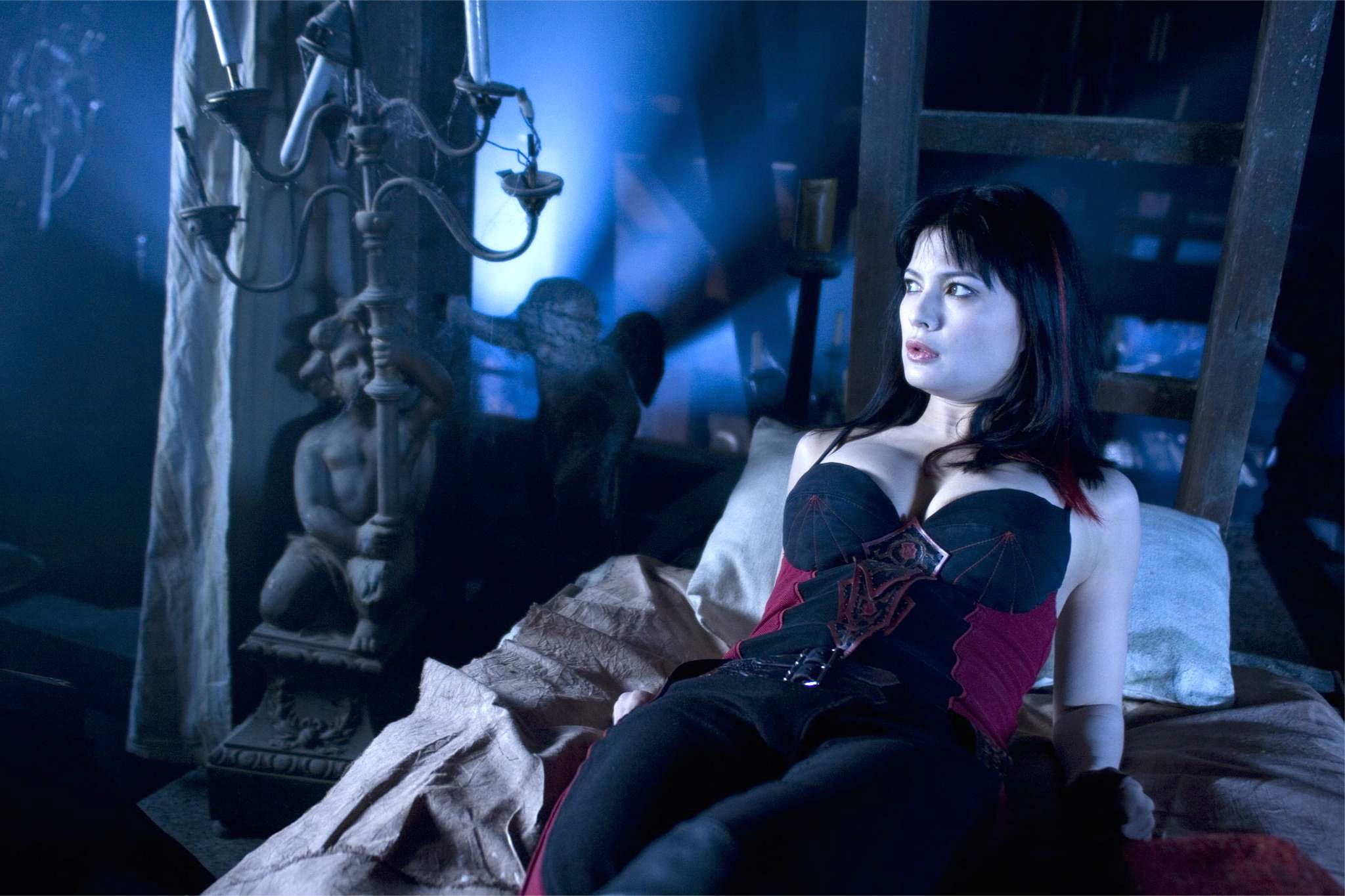 hair, beautiful woman, young women, adult, contemplation, blood, sitting, fantasy, 1080P, looking, horror, looking away, casual clothing, young adult, HD Wallpaper
