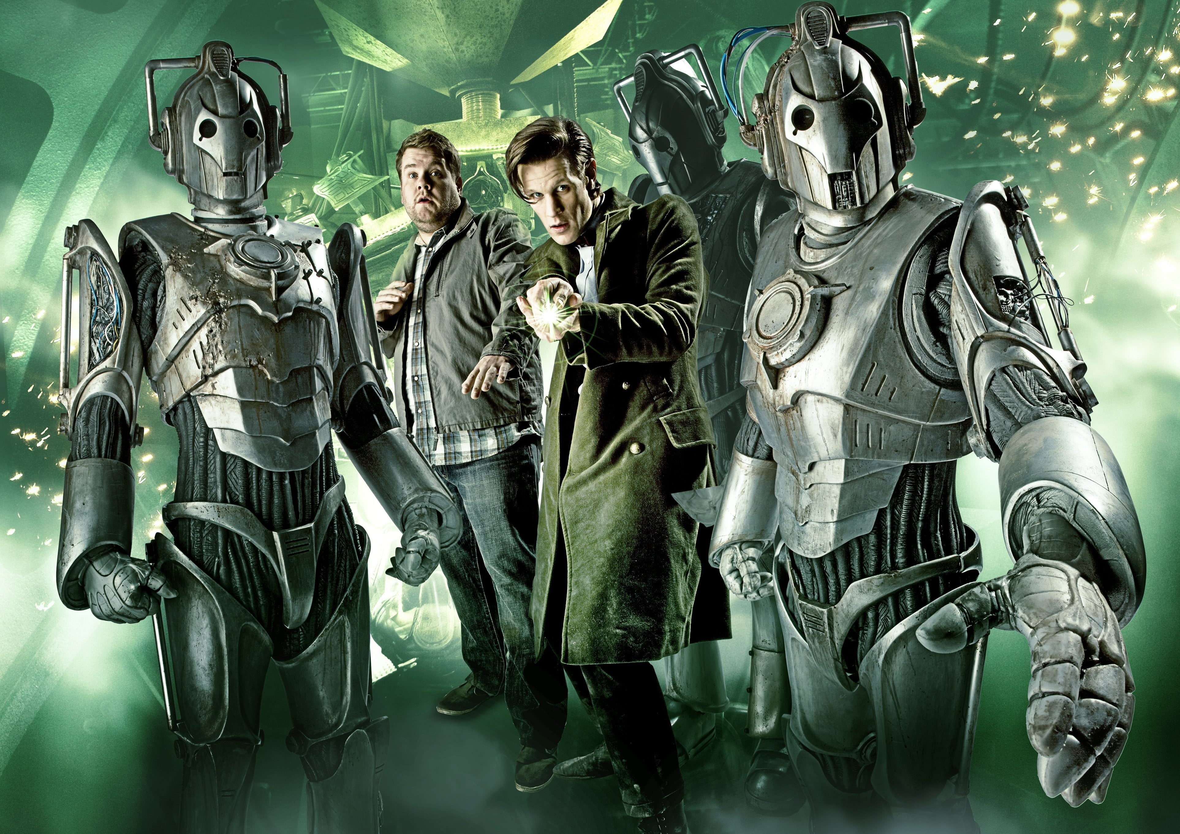 men, Cyberman, movie, people, standing, security, military, full length, Matt Smith, The Cybermen, series, clothing, 4K, walking, Doctor Who, The Eleventh Doctor, HD Wallpaper