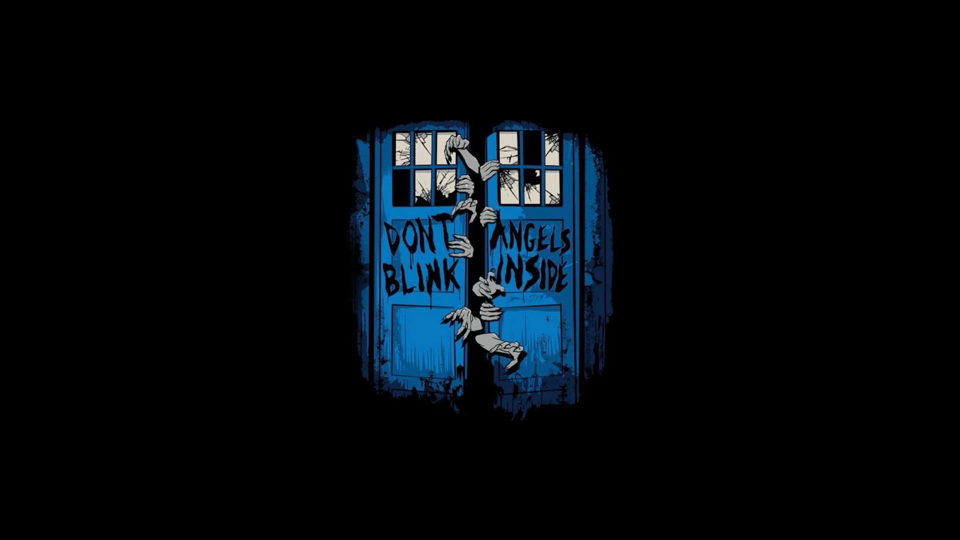 architecture, studio shot, 1080P, built structure, Weeping Angels, close-up, western script, blue, wall - building feature, domestic room, copy space, HD Wallpaper