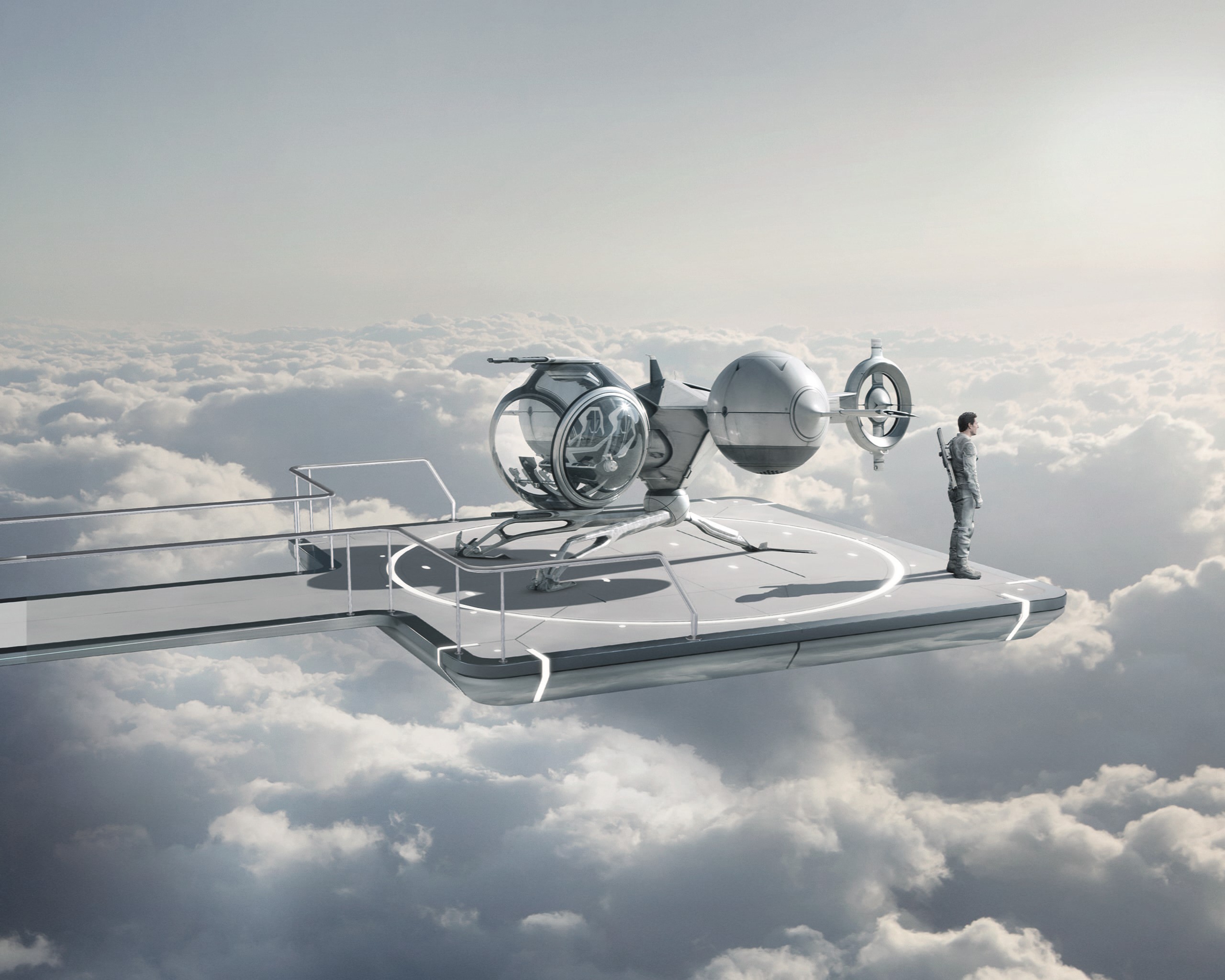 Cloud, Universal Pictures, connection, Movie, Tom Cruise, journey, scene, The, transportation, Sky, time, cloud - sky, Skyscraper, fantasy, Jack, futuristic, HD Wallpaper