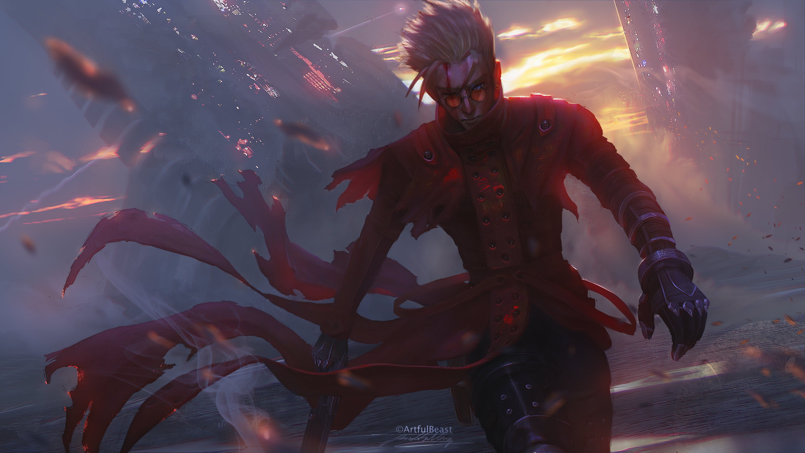 Trigun, Vash the Stampede, 2K, Anime, HD Wallpaper