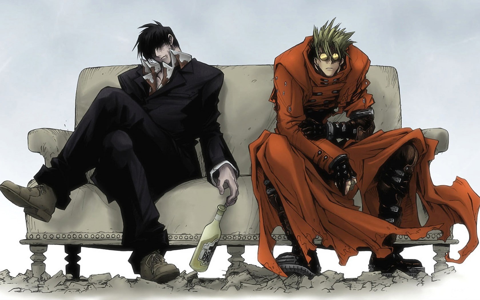 720P, Vash the Stampede, Nicholas D. Wolfwood, Trigun, Anime, HD Wallpaper