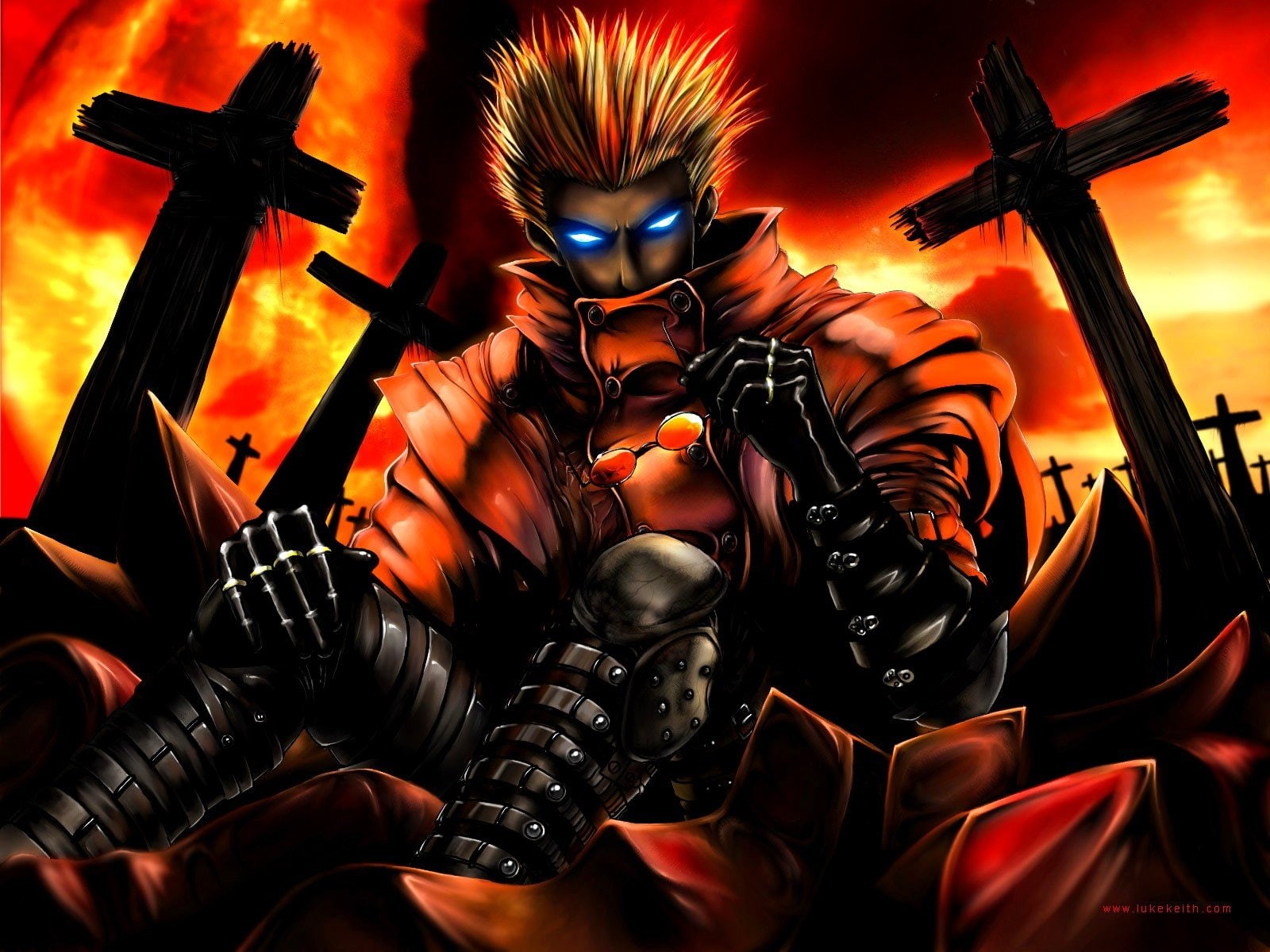 720P, anime, stampede, vash, trigun, HD Wallpaper