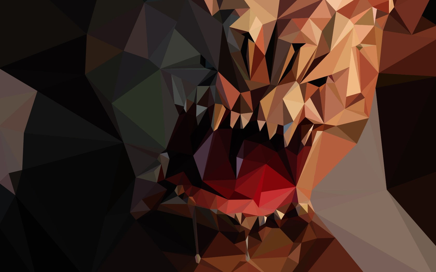digital/artwork, rancor, monster, star, 720P, polygon, hd, wars, art, HD Wallpaper