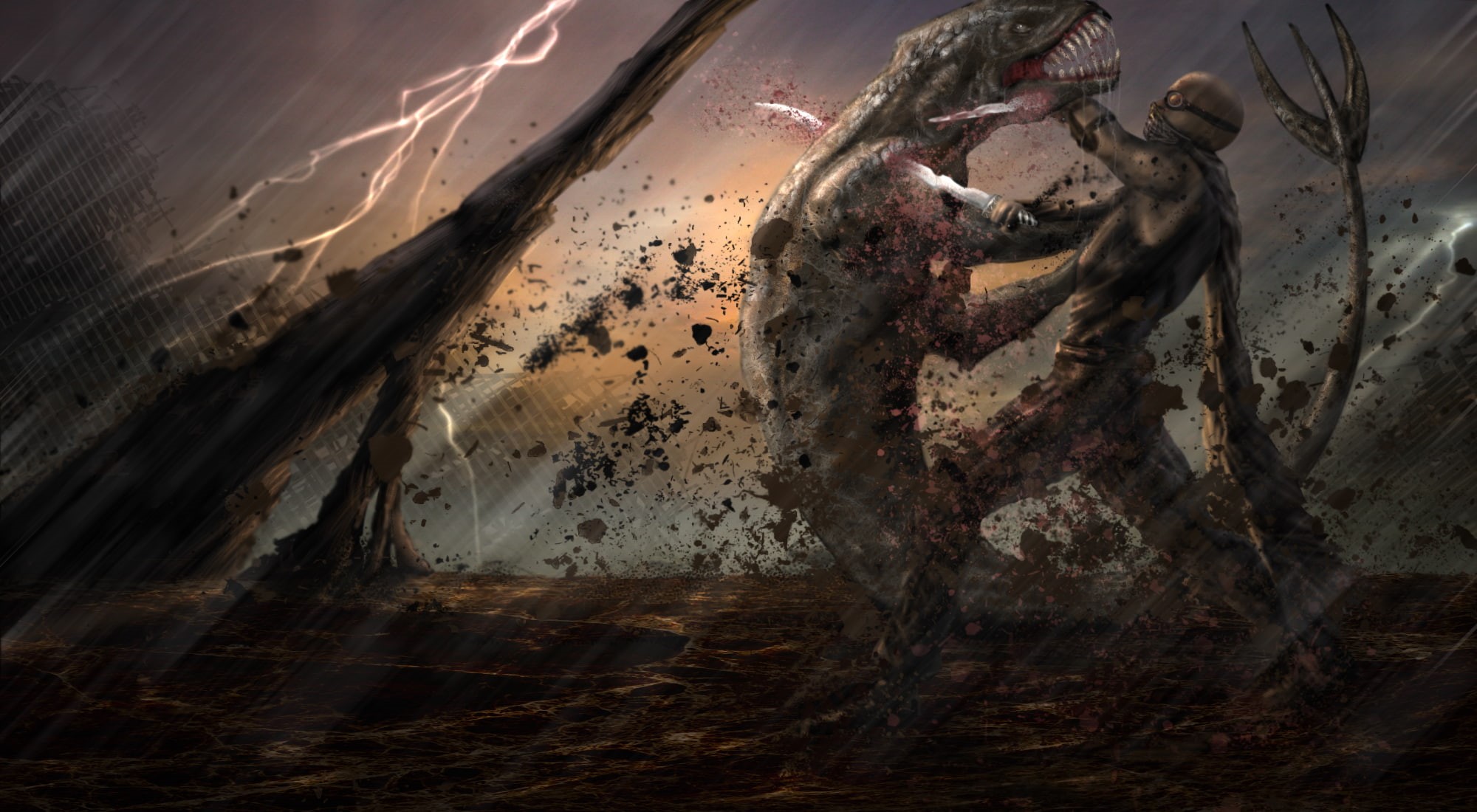 monster, chronicles, movies, sci, fiction, men, thriller, celebrities, fantasy, chronriddick, warrior, battle, science, futuristic, vin, riddick, diesel, HD Wallpaper