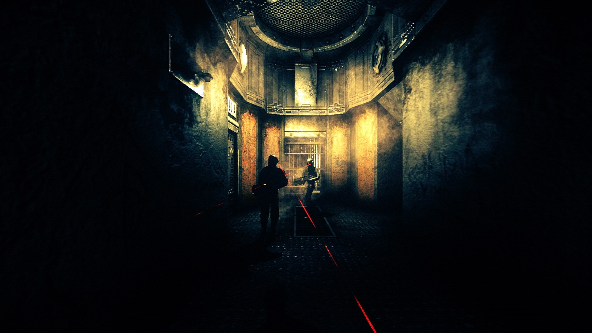 men, transportation, ceiling, subway, standing, Prisons, real people, wall - building feature, lighting equipment, public transportation, two people, wall, HD Wallpaper