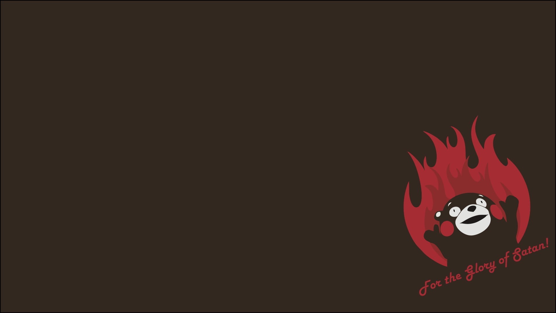 black background, mammal, indoors, drawing - art product, Satan, art and craft, red, 1080P, kumamon, copy space, no people, one animal, mask, fire, anthropomorphic, HD Wallpaper