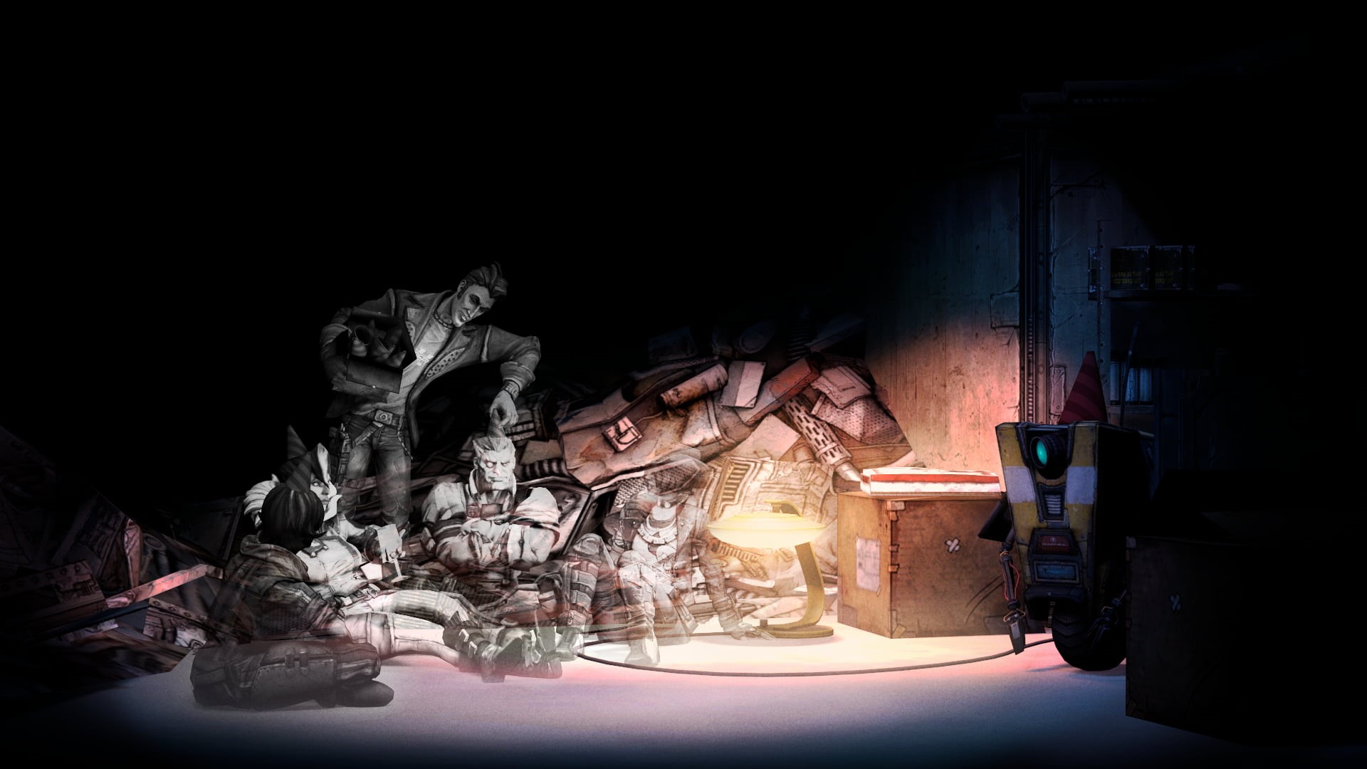 Wilhelm (Borderlands), Nisha (Borderlands), Borderlands: The Pre-Sequel, Athena (Borderlands), Aurelia (Borderlands), 1080P, Claptrap (Borderlands), Borderlands, HD Wallpaper