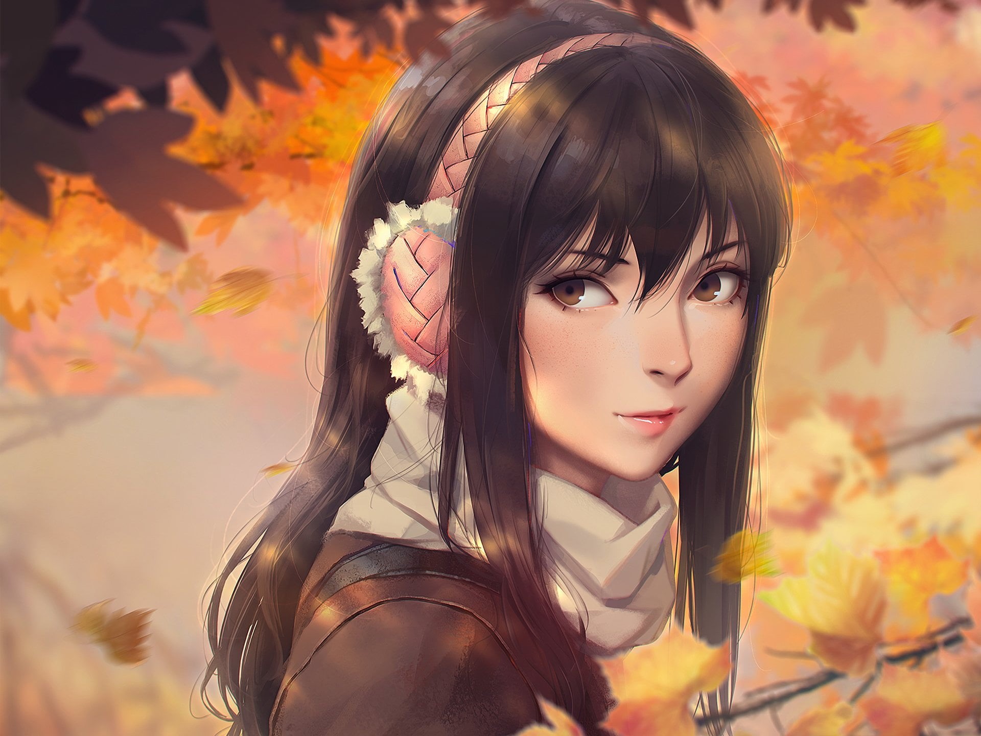 beauty, nature, women, portrait, Kana Kimishima, hair, looking at camera, leisure activity, Anime, long hair, one person, real people, 1080P, young women, HD Wallpaper