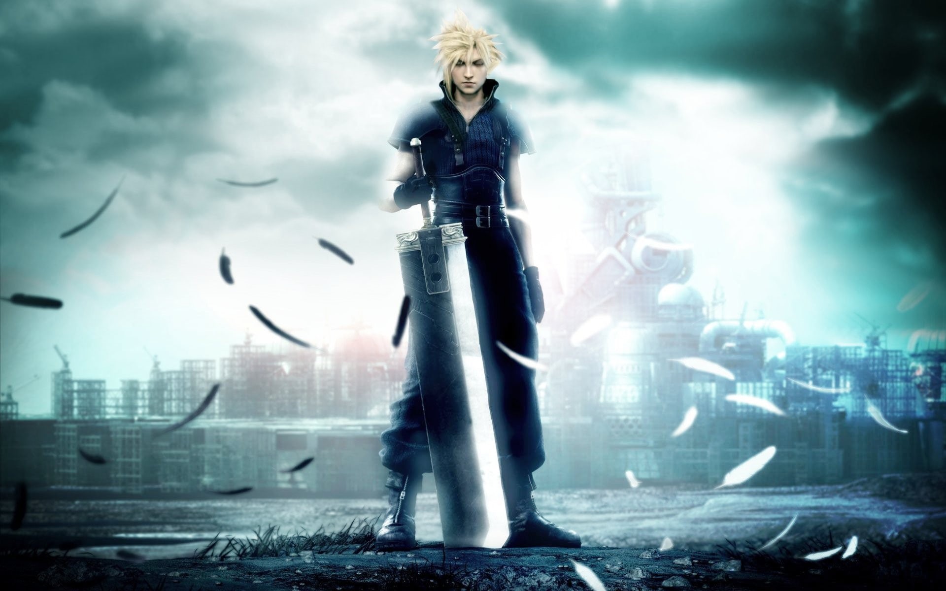 1080P, Final Fantasy VII, video games, Cloud Strife, Final Fantasy, buster sword, HD Wallpaper