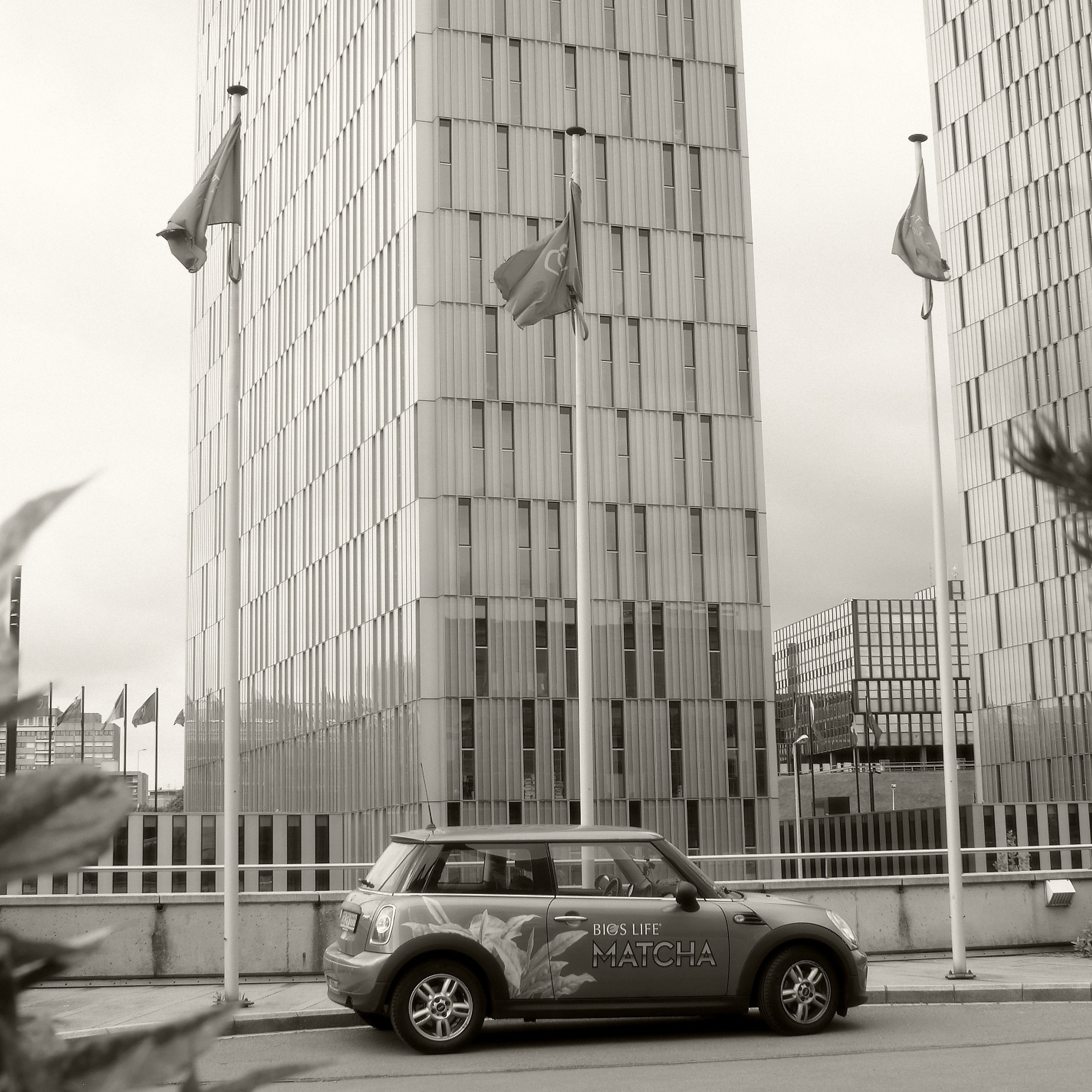 mode of transportation, building exterior, modern, power, nature, built structure, design, no people, financial district, auto, tee, 2K, mini cooper, office building exterior, Phone HD Wallpaper