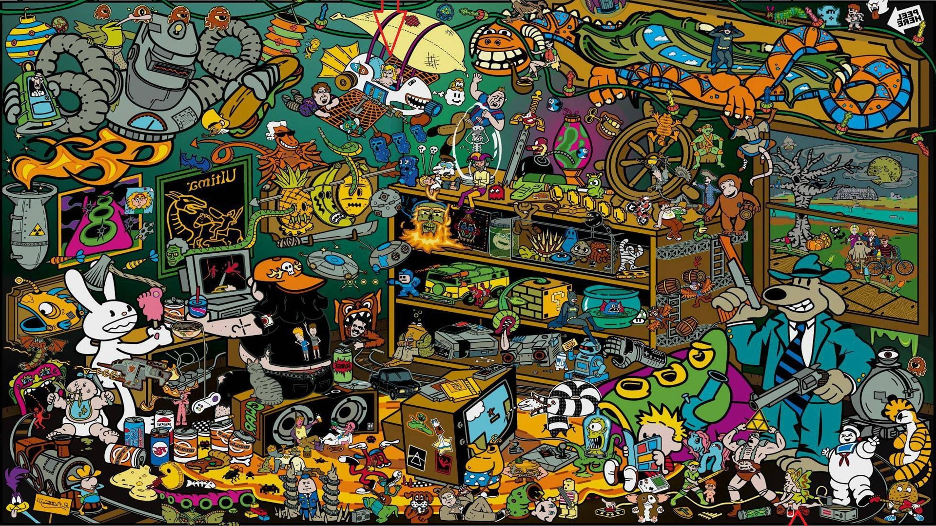 day, Nightmare On Elm Street, choice, art and craft, large group of objects, retail display, no people, creativity, collection, full frame, multi colored, HD Wallpaper