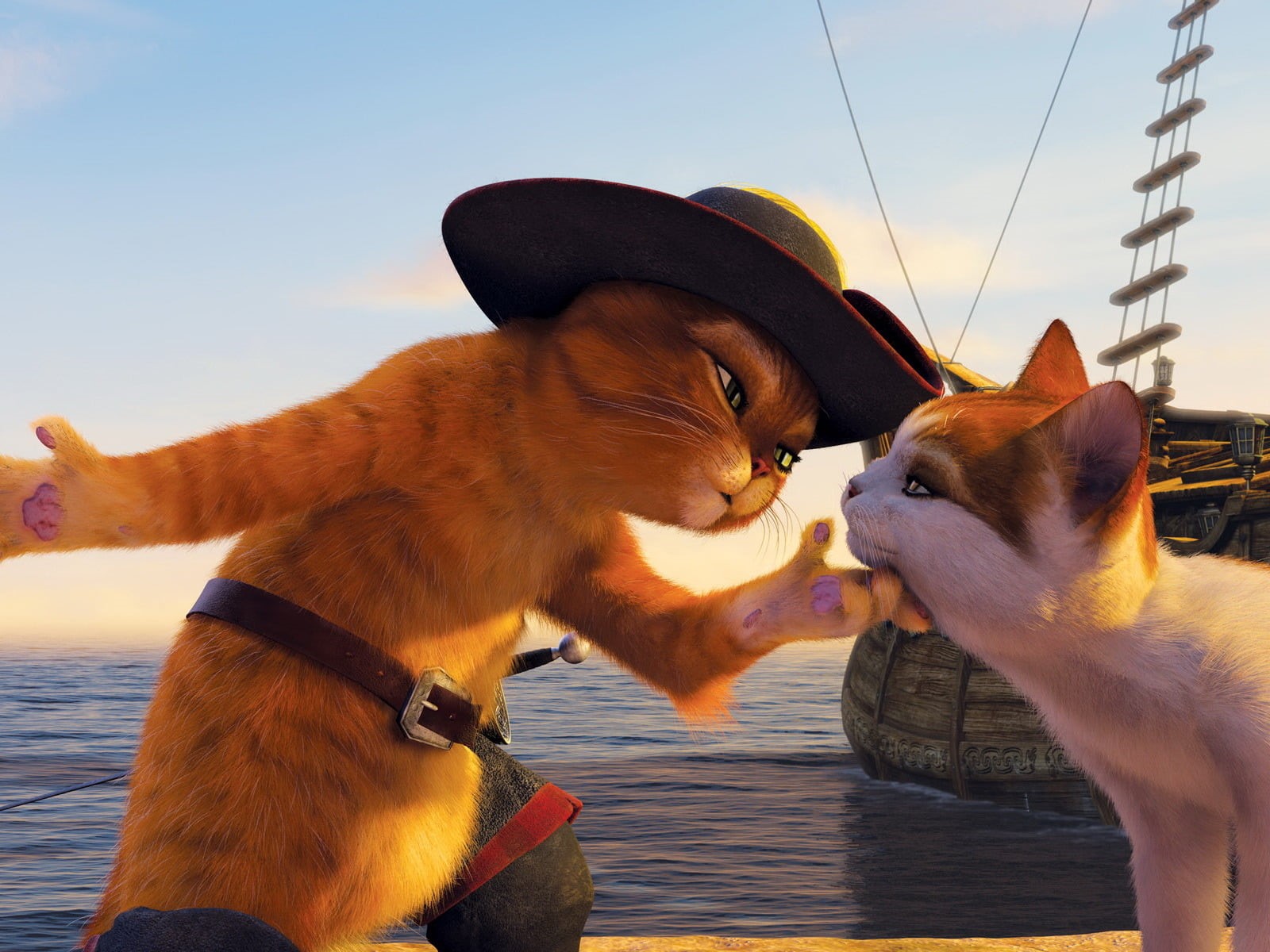 small, dog, fur, two animals, beauty, togetherness, illustration, beauty In Nature, Shrek, looking, kitten, puss, group of animals, sky, no people, canine, HD Wallpaper
