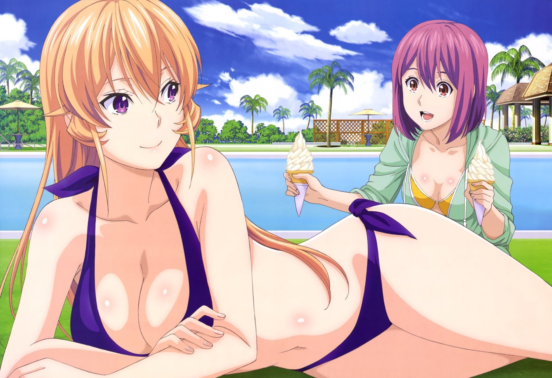 1080P, Erina Nakiri, Anime, Hisako Arato, Food Wars: Shokugeki no Soma, HD Wallpaper