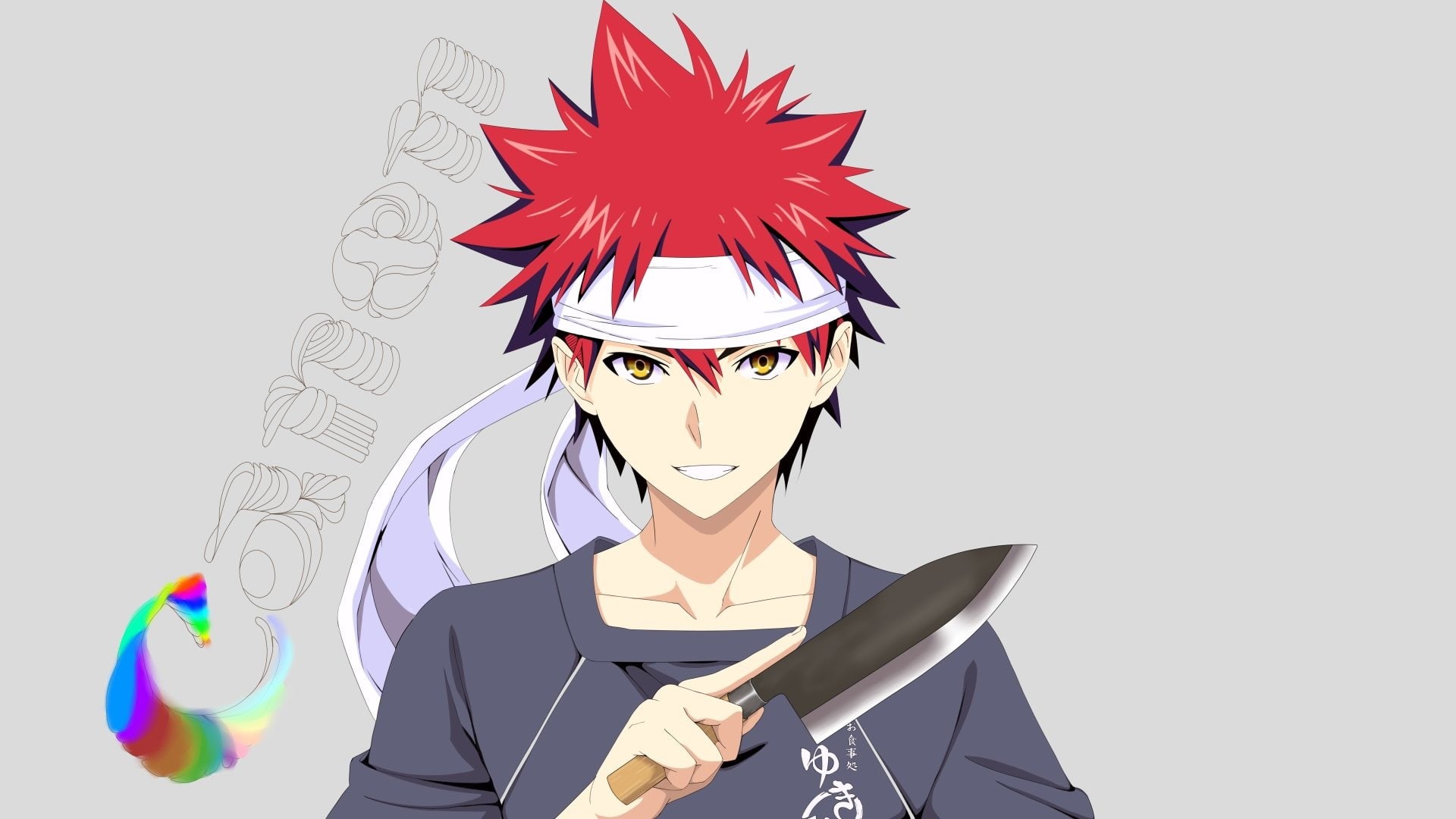 1080P, Sōma Yukihira, Anime, Food Wars: Shokugeki no Soma, HD Wallpaper