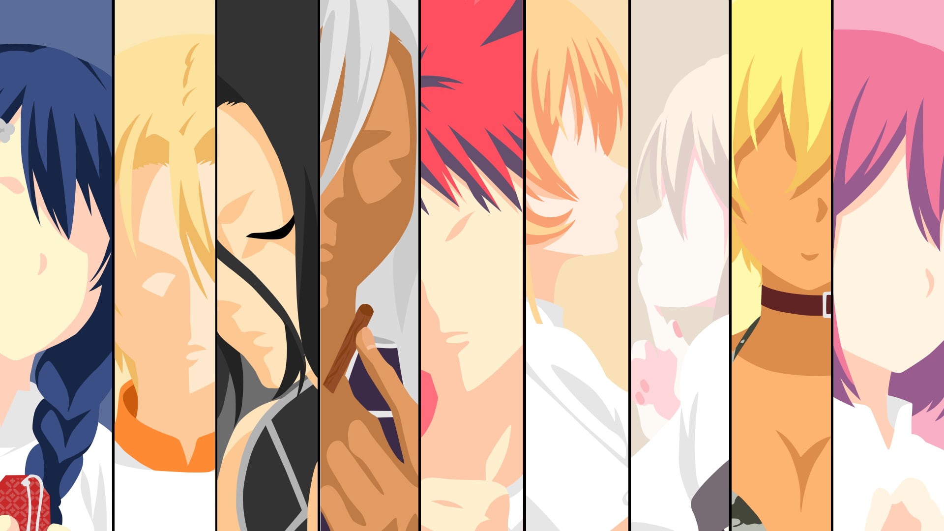 Megumi Tadokoro, 1080P, Akira Hayama, Takumi Aldini, Ryō Kurokiba, Ikumi Mito, Sōma Yukihira, Hisako Arato, Alice Nakiri, Erina Nakiri, Food Wars: Shokugeki no Soma, HD Wallpaper