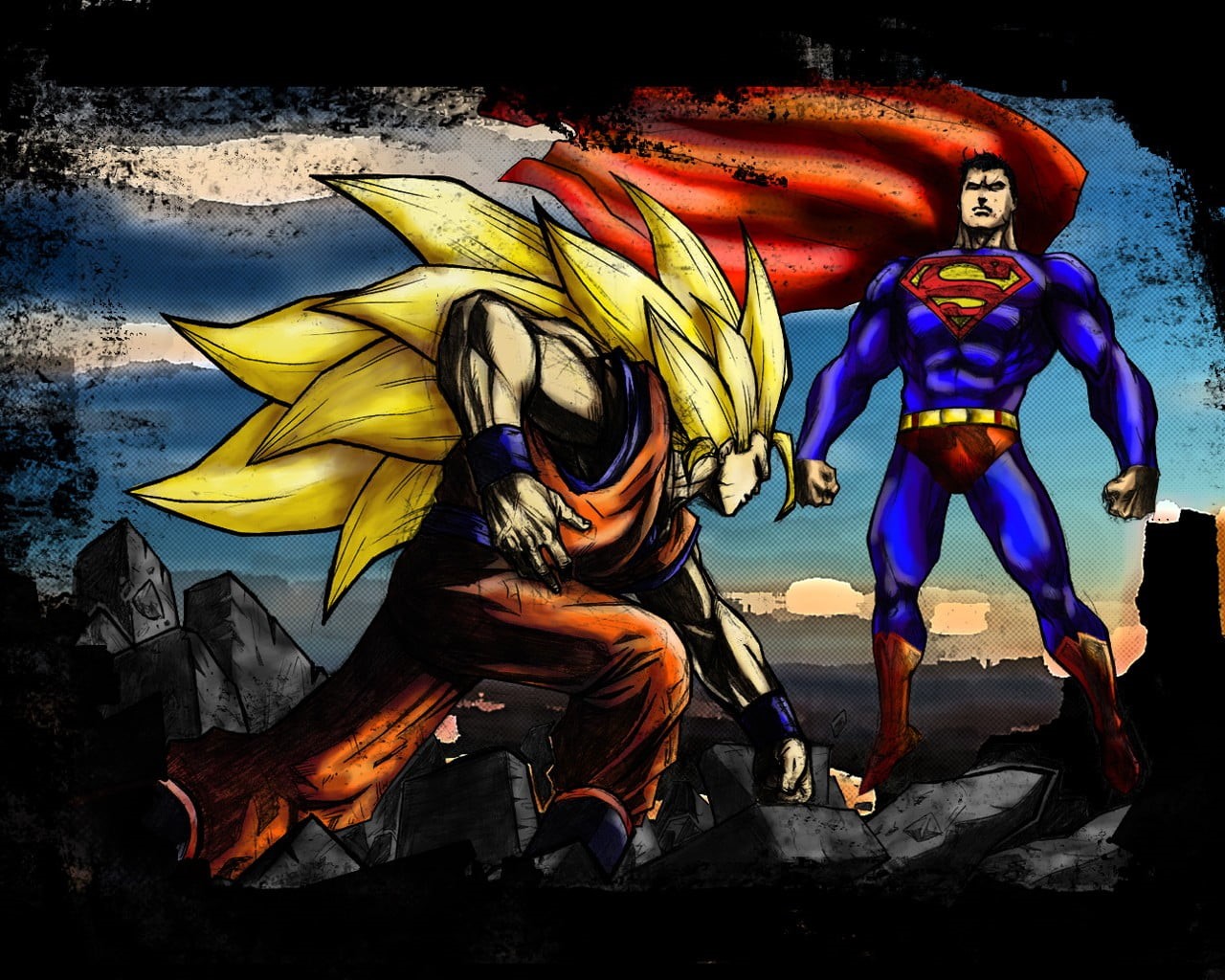 human representation, day, sculpture, no people, Son Goku, paint, yellow, Superman, male likeness, multi colored, spirituality, outdoors, representation, HD Wallpaper