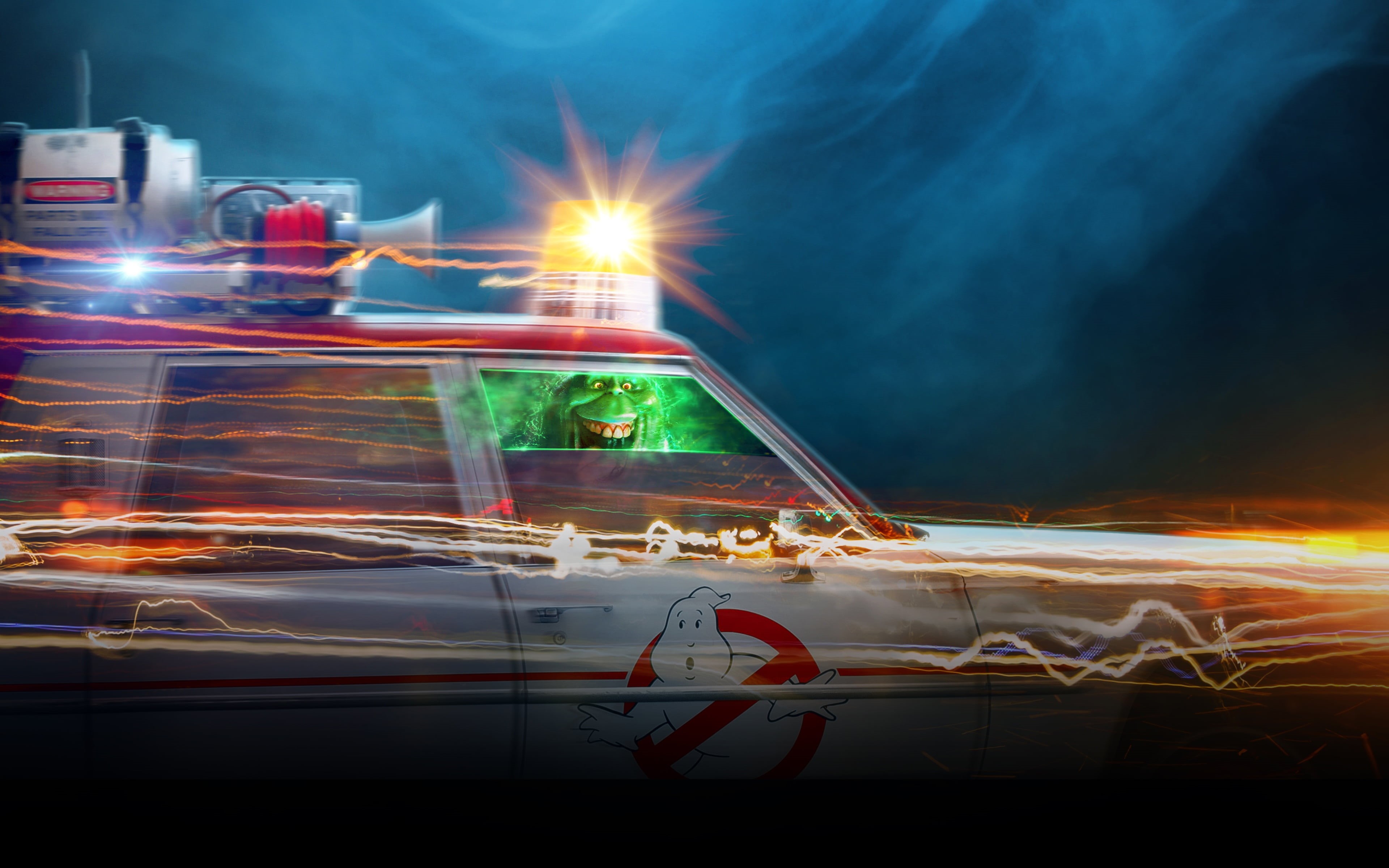 4K, road, car, hollywood, street, motor vehicle, speed, 2016, Hollywood Movies, illuminated, glowing, light - natural phenomenon, ghostbusters, HD Wallpaper