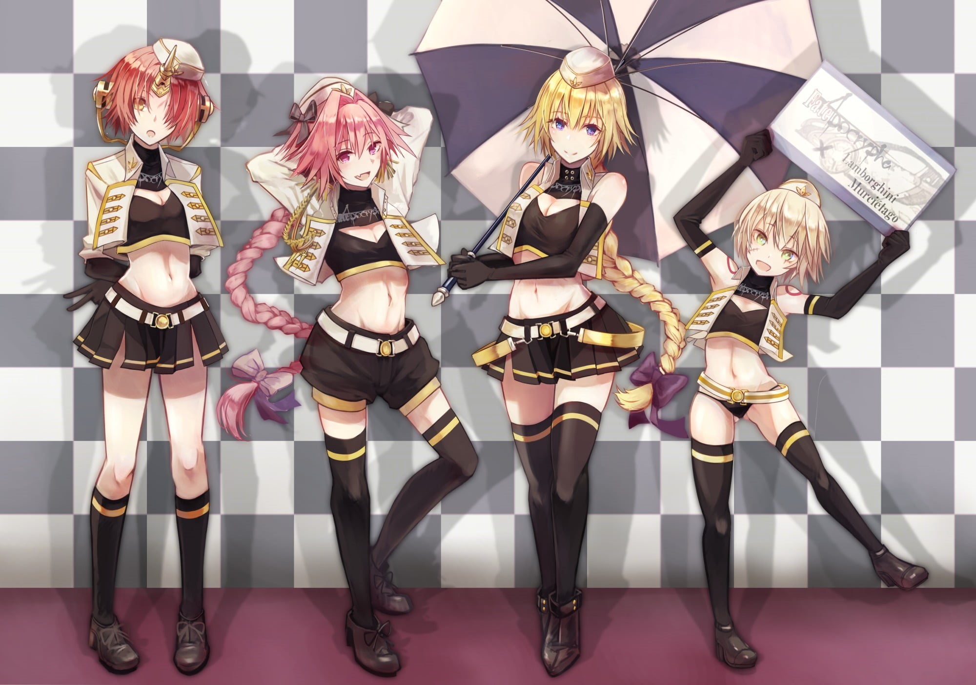 women, indoors, Fate/Apocrypha , Ruler (Fate/Apocrypha), Fate Series, Astolfo (Fate/Apocrypha), real people, Jeanne dArc, costume, mask, full length, Assassin of Black, HD Wallpaper