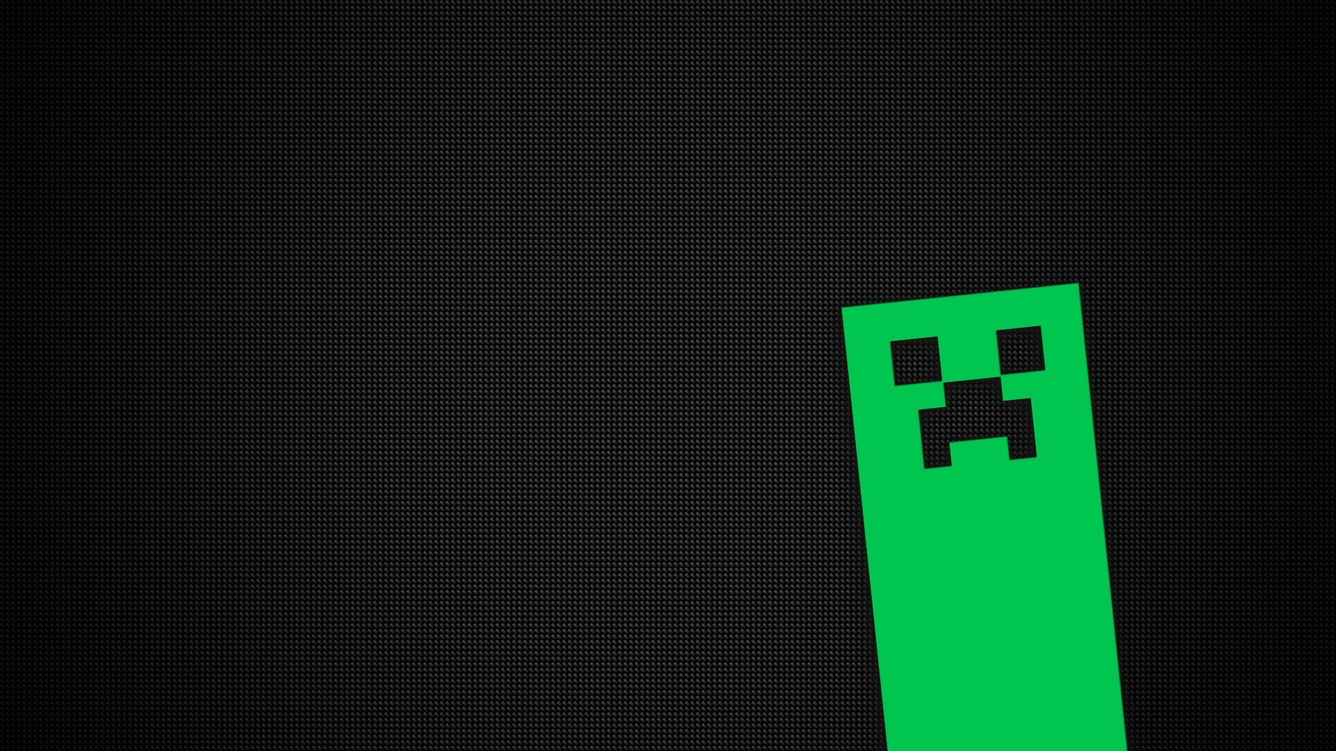 1080P, video games, minimalism, creeper, digital art, Minecraft, HD Wallpaper
