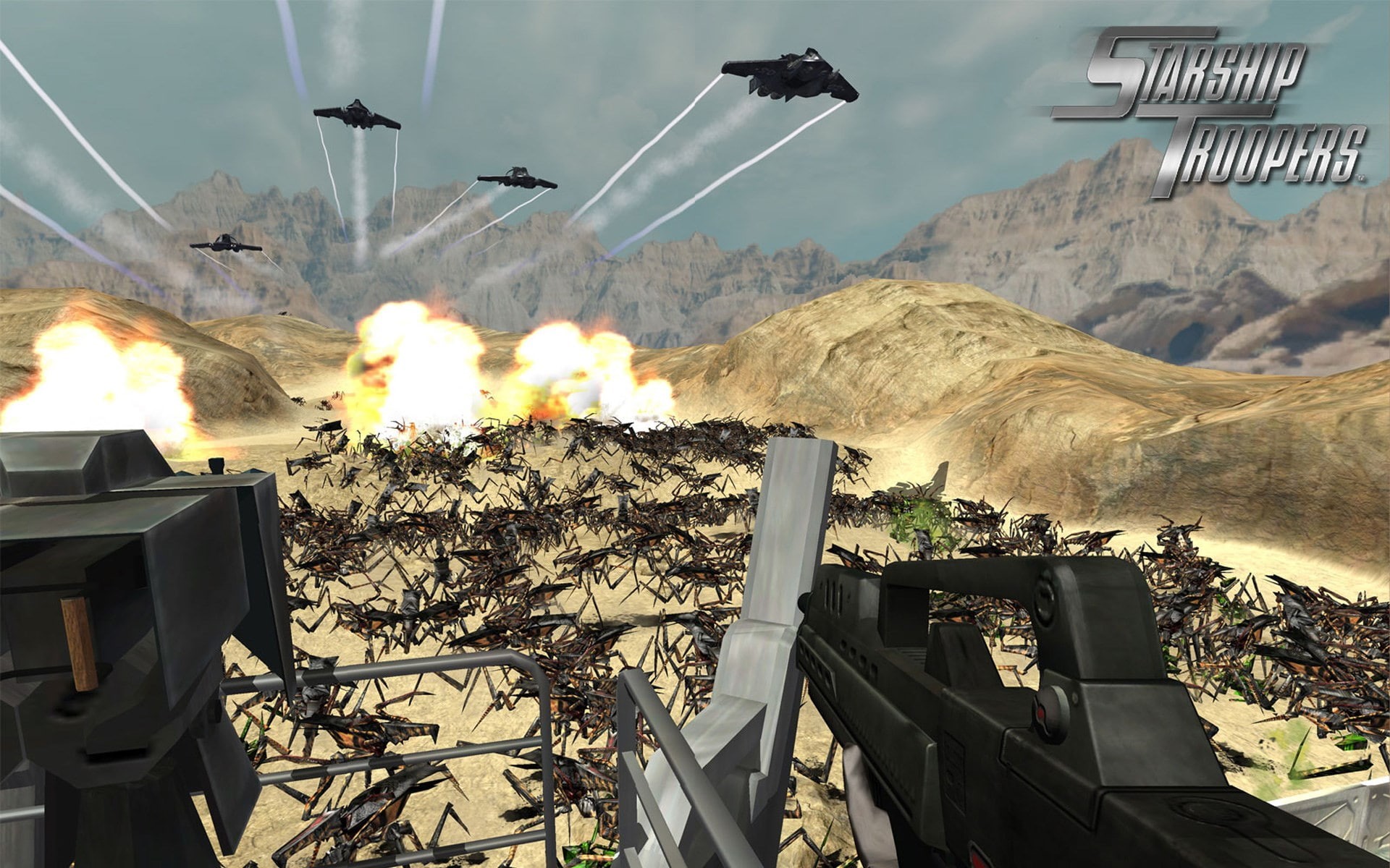 burning, fire, starship troopers, day, communication, 1080P, air vehicle, smoke - physical structure, flame, fire - natural phenomenon, motion, no people, HD Wallpaper