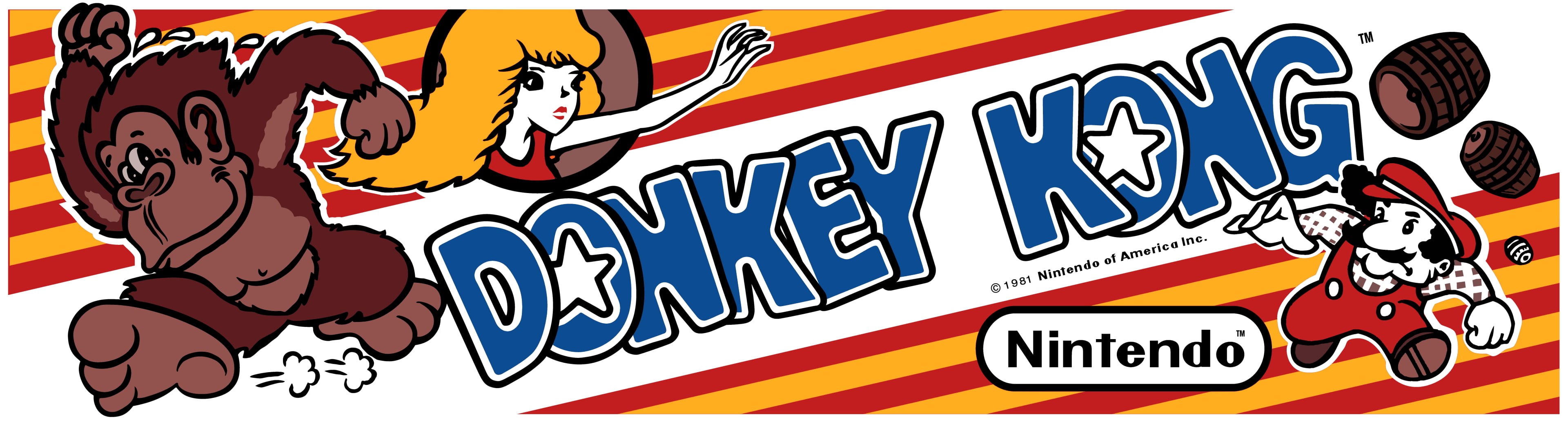 arcade marquee, Donkey Kong, 4K, video game art, arcade cabinet, HD Wallpaper