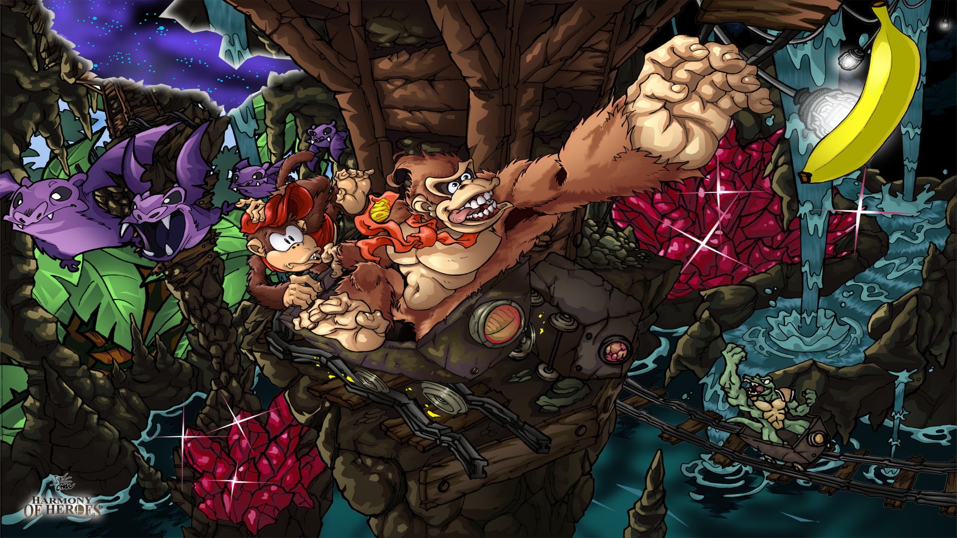 Donkey Kong Country, Diddy Kong, Donkey Kong, 1080P, HD Wallpaper