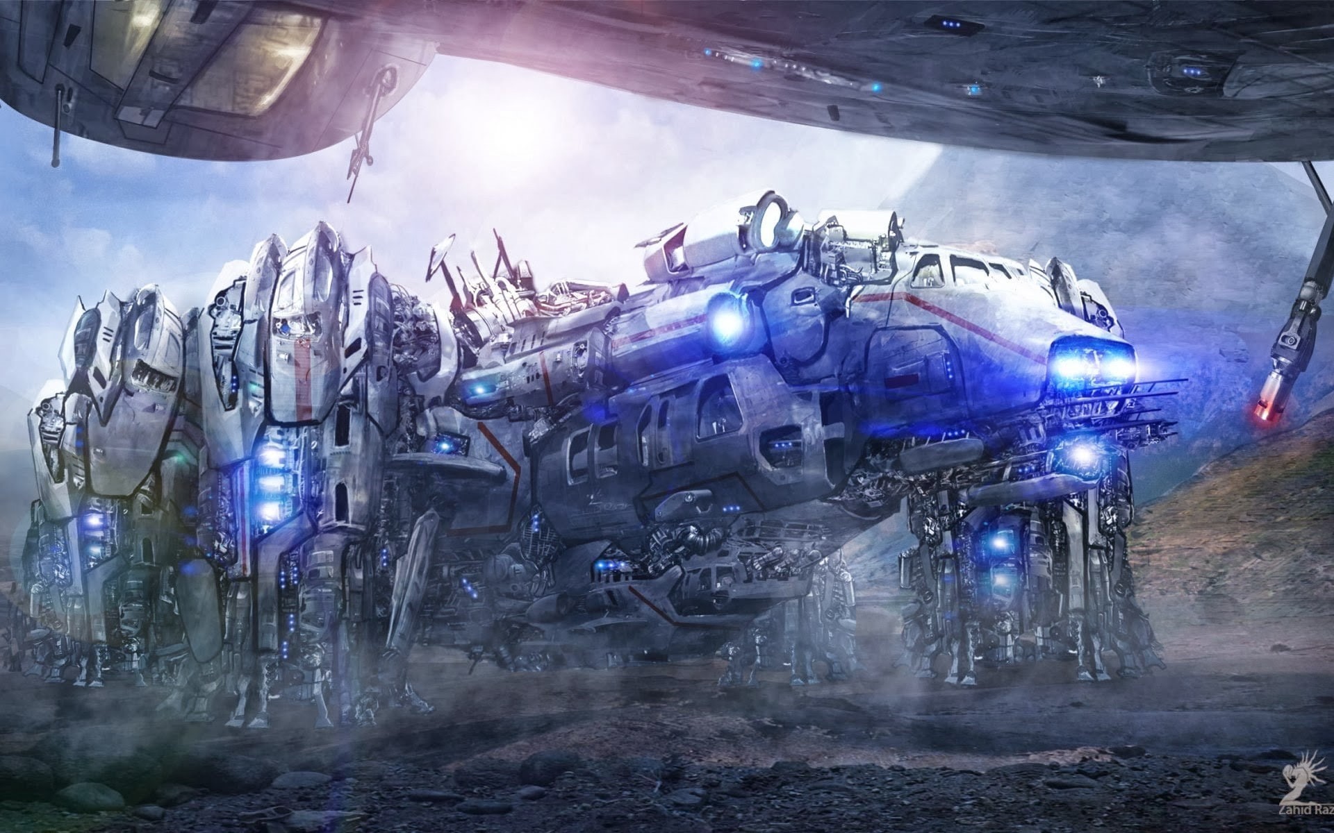 technology, architecture, mode of transportation, artwork, sky, damaged, machinery, concept art, movies, land vehicle, outdoors, no people, car, nature, HD Wallpaper