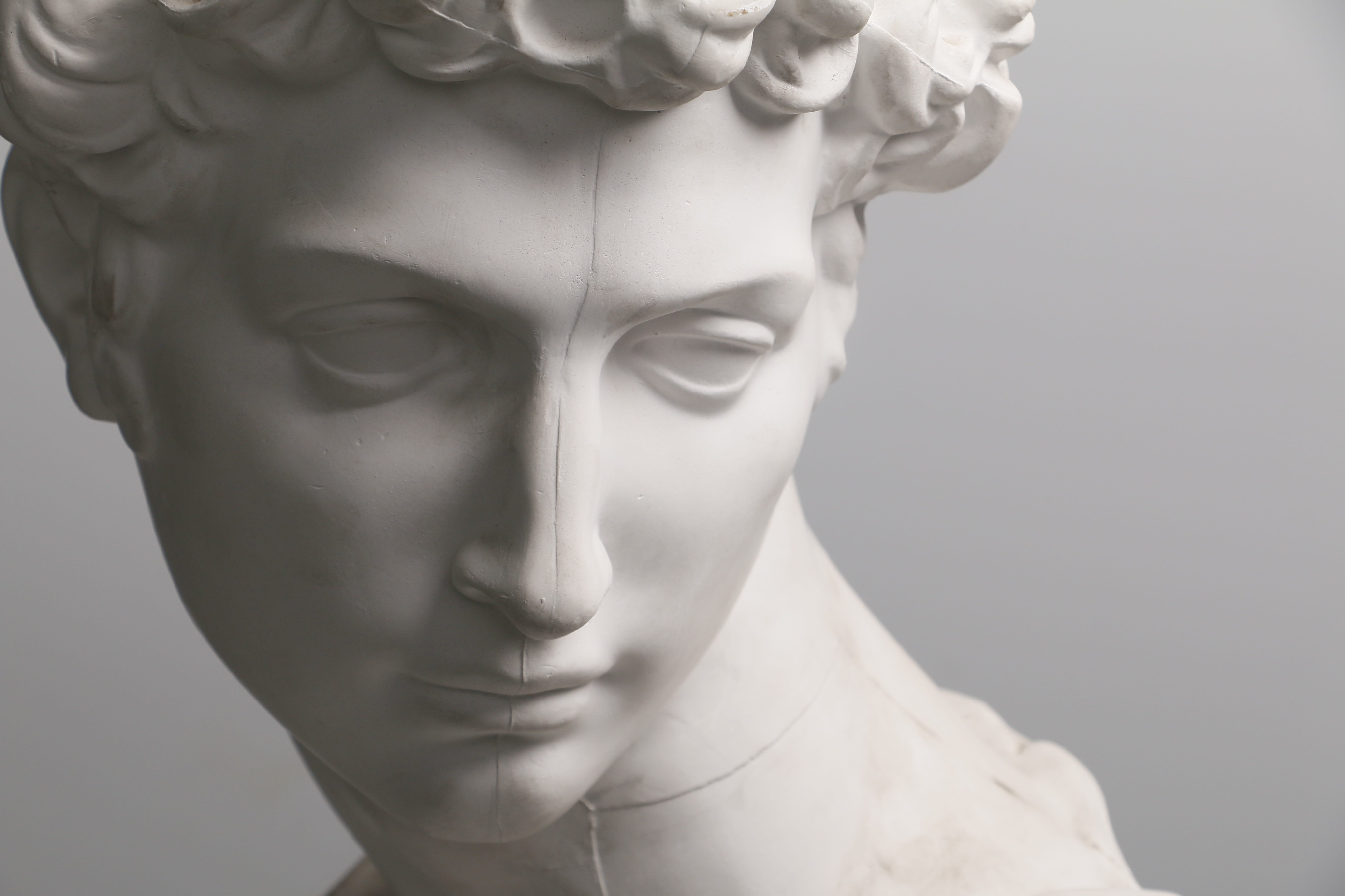 sculpture, representation, head, indoors, prototype, close-up, art and craft, female likeness, photography, greek, bust, cut out, plaster, craft, single object, HD Wallpaper