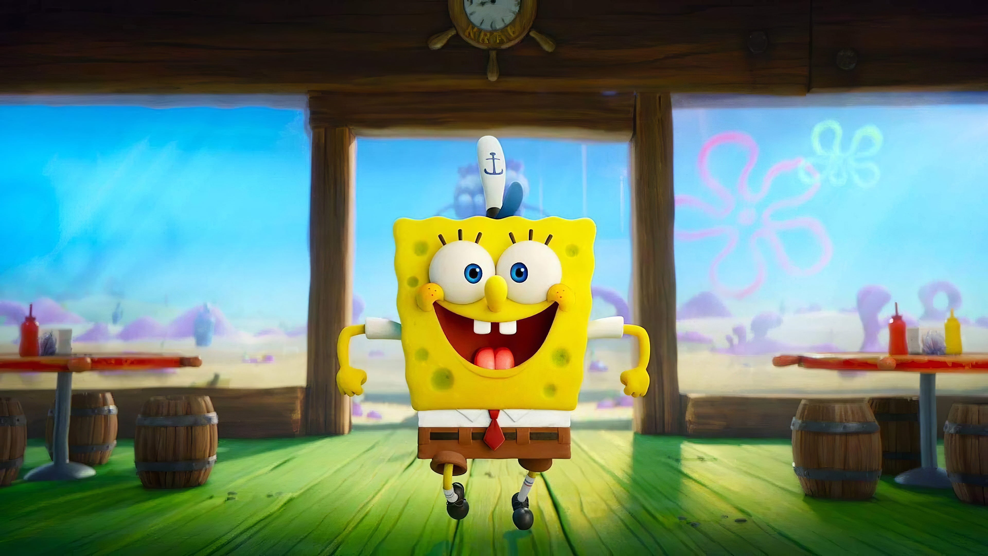 SpongeBob SquarePants, Movie, 4K, The SpongeBob Movie: Sponge on the Run, HD Wallpaper