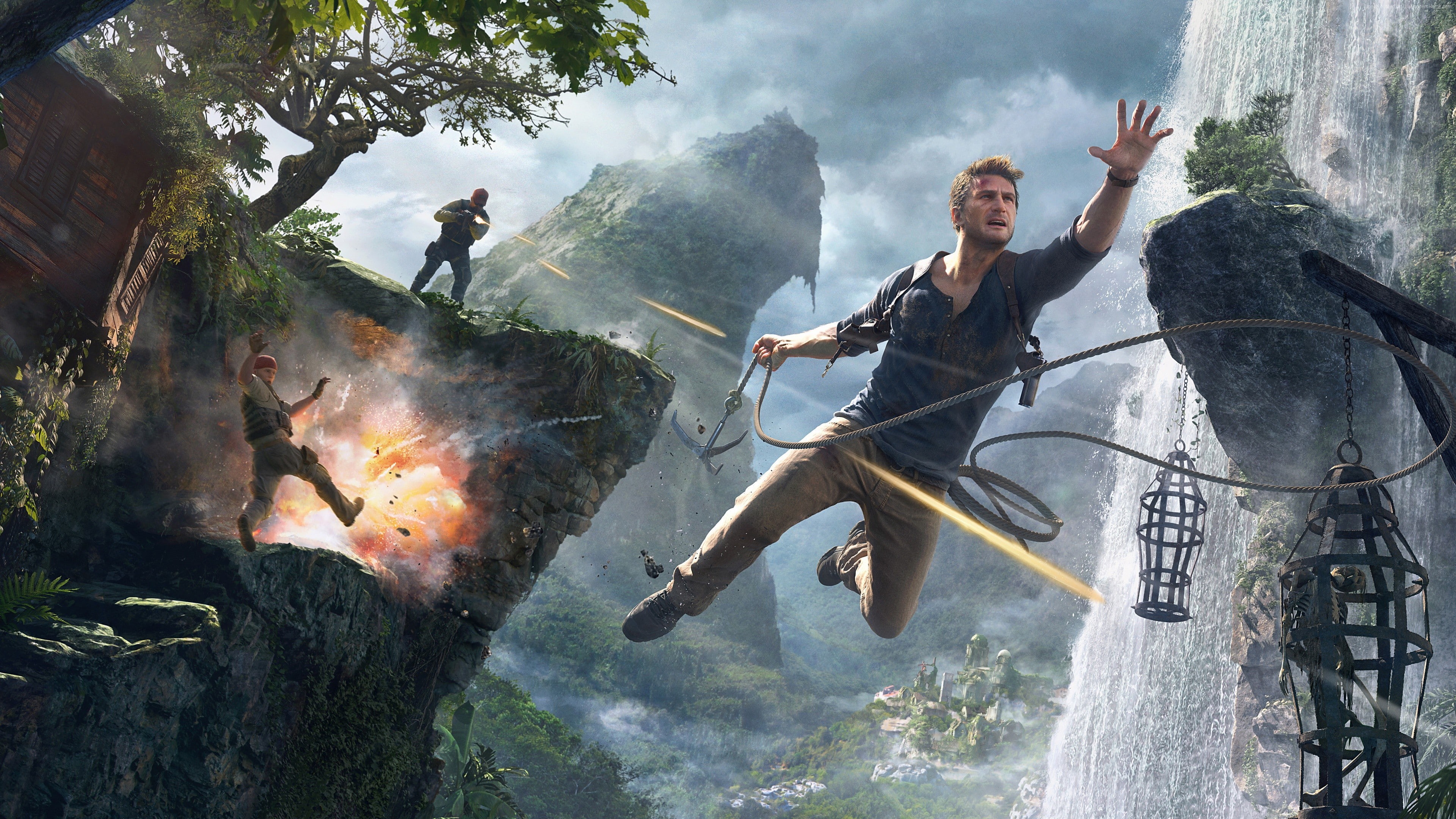 Uncharted 4: A Thiefs End, 4K, Nathan Drake, Best Games of 2016, HD Wallpaper