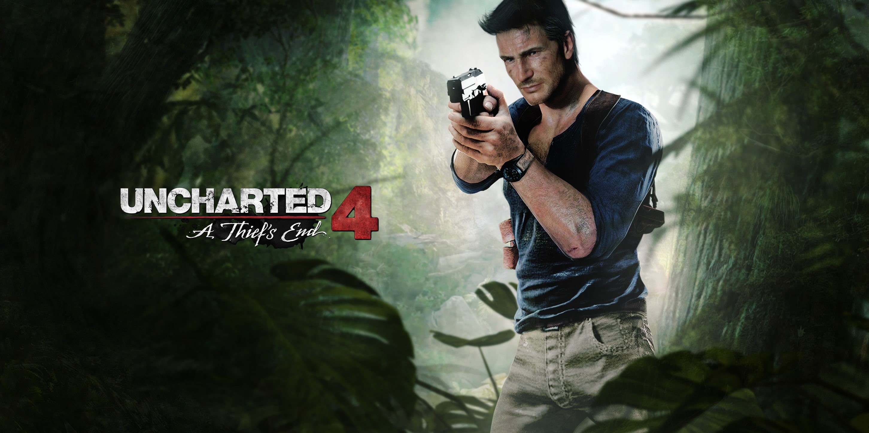 PlayStation, handgun, holding, game, military, aggression, Nathan Drake, camera - photographic equipment, government, young Adult, sign, male, thief, aiming, HD Wallpaper