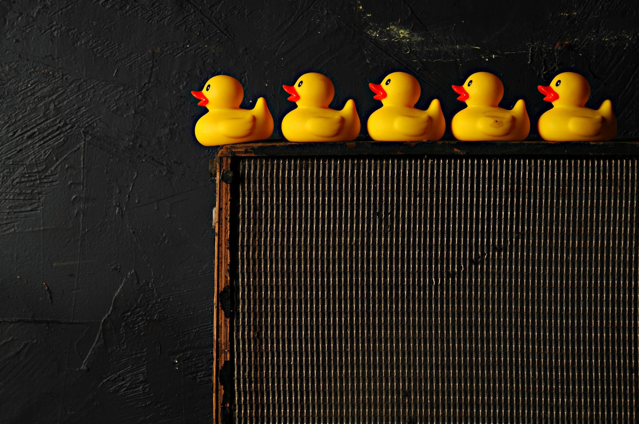 animal representation, 1080P, built structure, large group of objects, yellow, representation, bird, side by side, wall - building feature, poultry, duck, HD Wallpaper