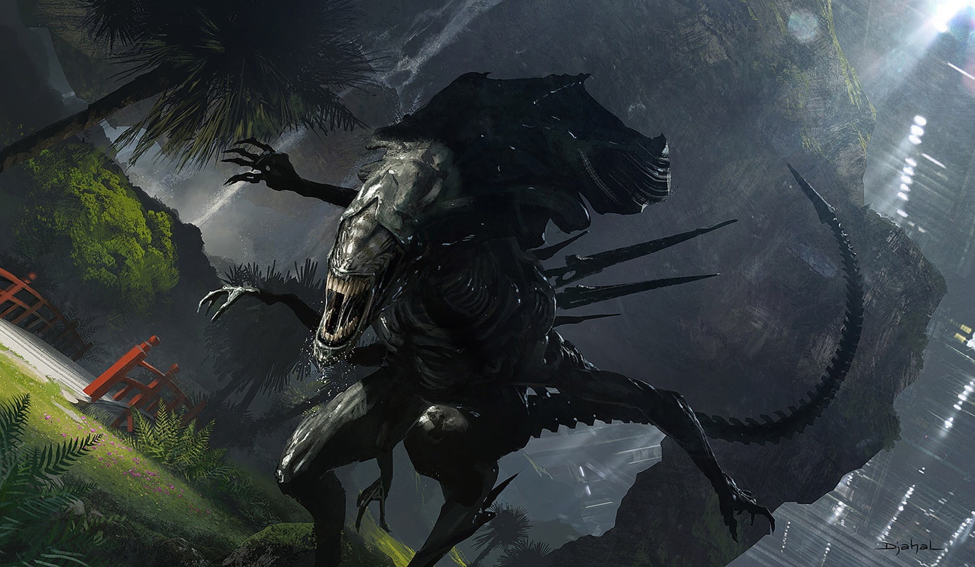 others, 1080P, Aliens, Xenomorph Queen, xenomorph, Alien, stranger, queen, HD Wallpaper