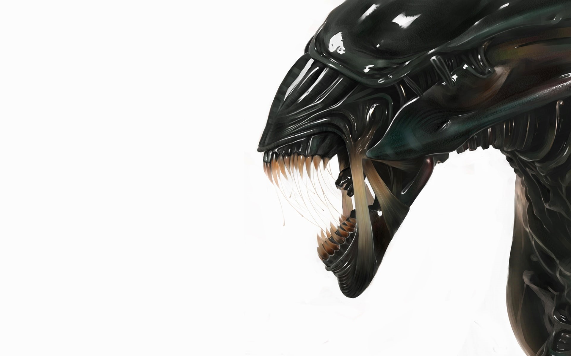 science, backgrounds, illustration, isolated, art, teeth, black Color, stranger, Queen, sport, alien, being, head, prishelec, minimalism, animal, HD Wallpaper
